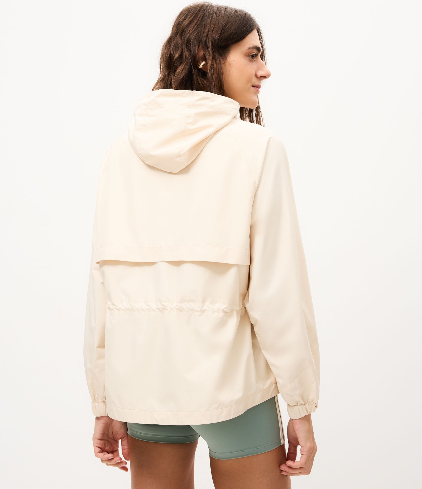 Jaqueta Oversized Esportiva à Prova D’Água Off White 4