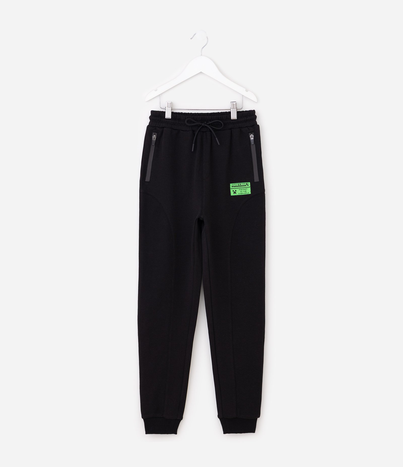 Calça Jogger Infantil em Moletom com Estampa Minecraft – Tam 5 a 14 Anos Preto 2