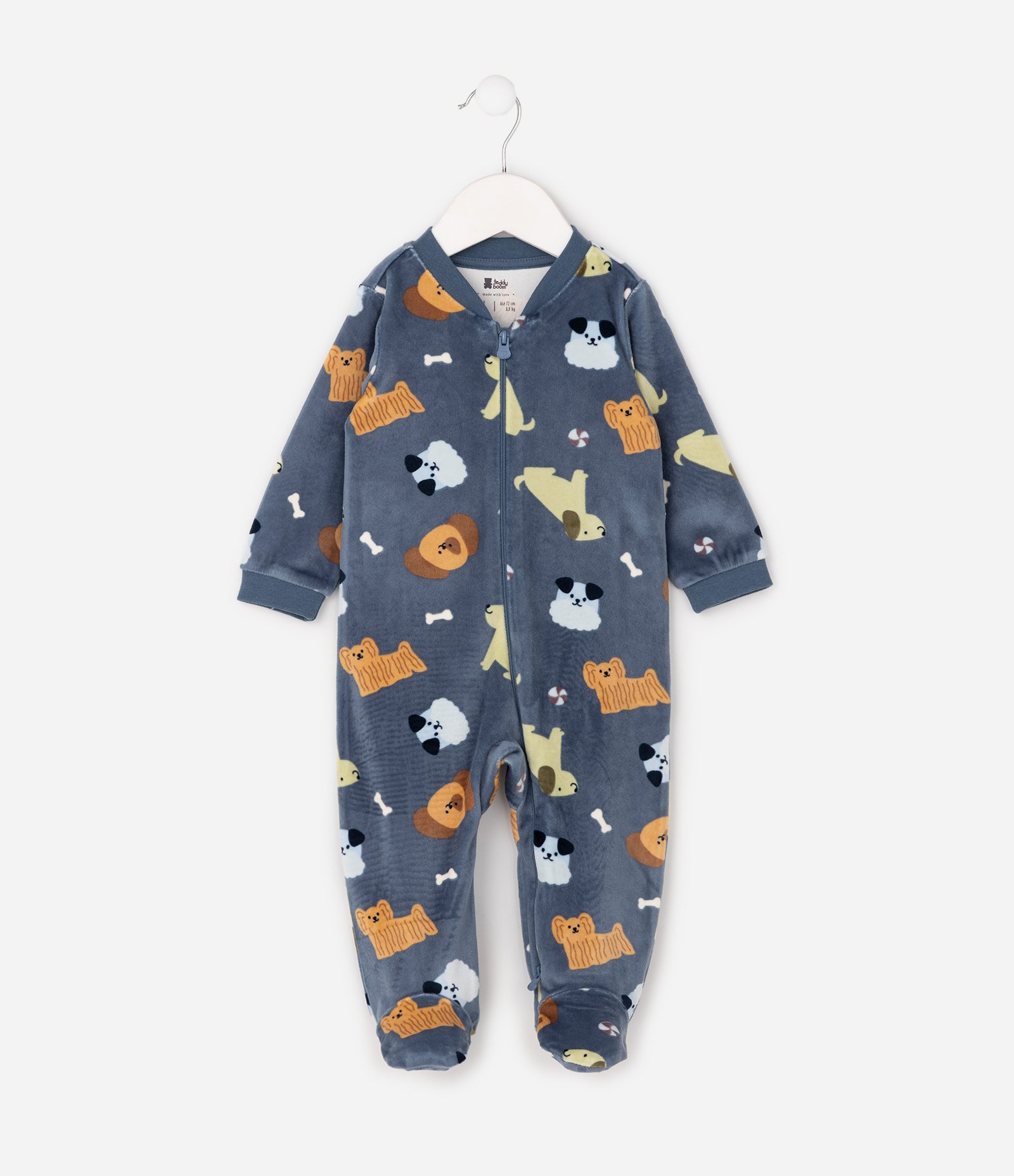 Macacão Infantil com Estampa Cachorro – Tam RN a 24 Meses Azul 2