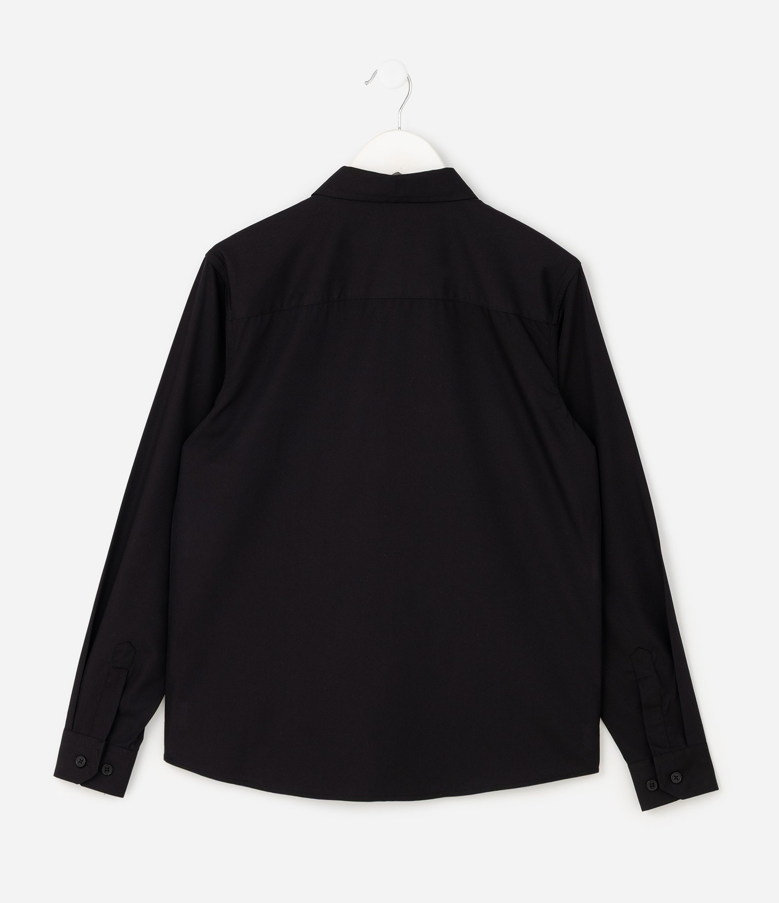 Camisa Infantil com Fibra de Bambu e Fechamento por Botões - Tam 5 a 14 Anos Preto 2