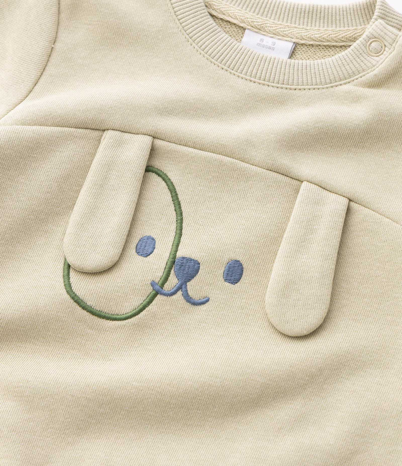 Conjunto Bebê Moletom com Bordado Ursinho – Tam 0 a 18 Meses Verde Claro 5