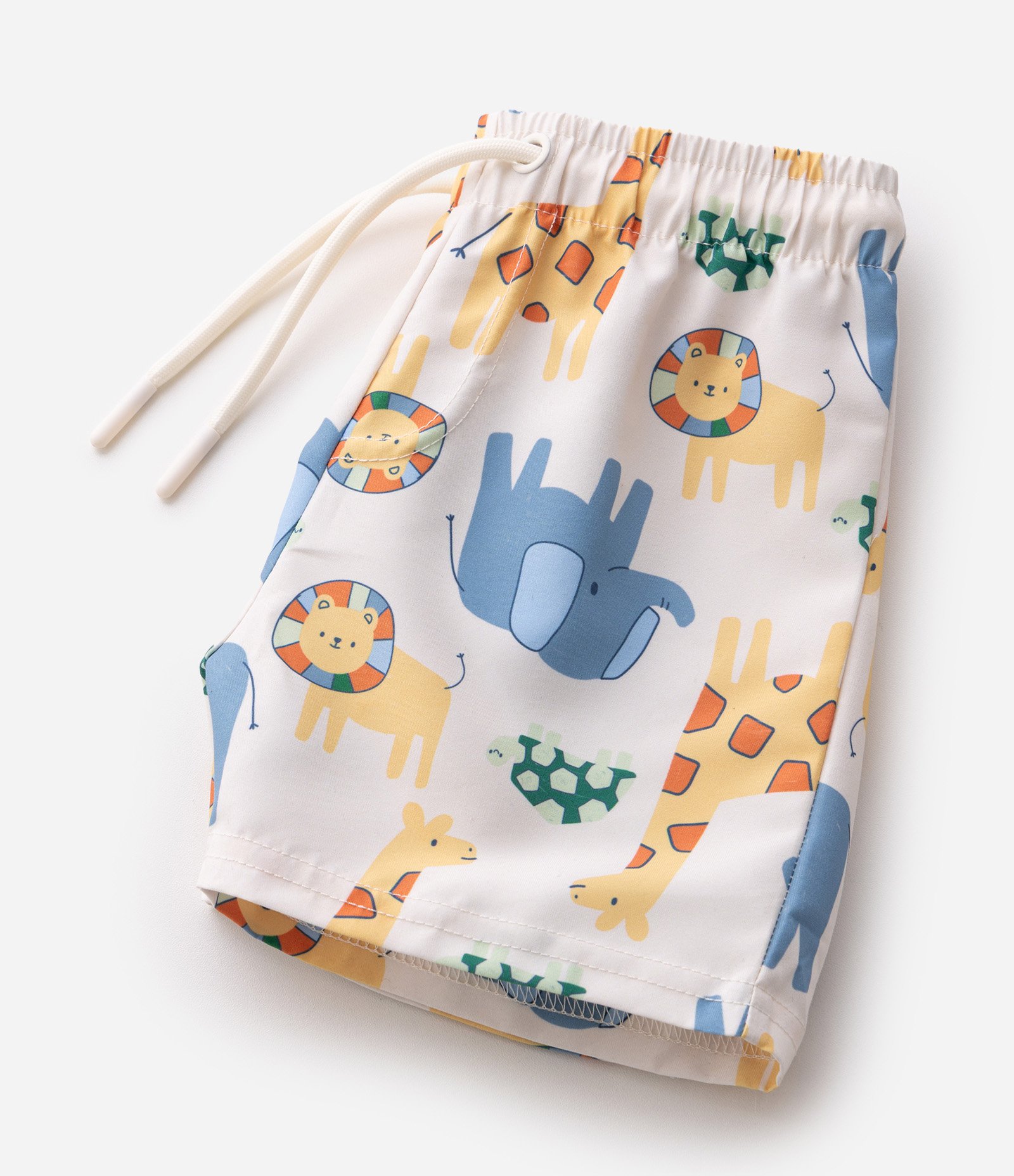 Conjunto Camiseta e Bermuda Bebê com Estampa de Animais - Tam 0 a 18 Meses Verde 4