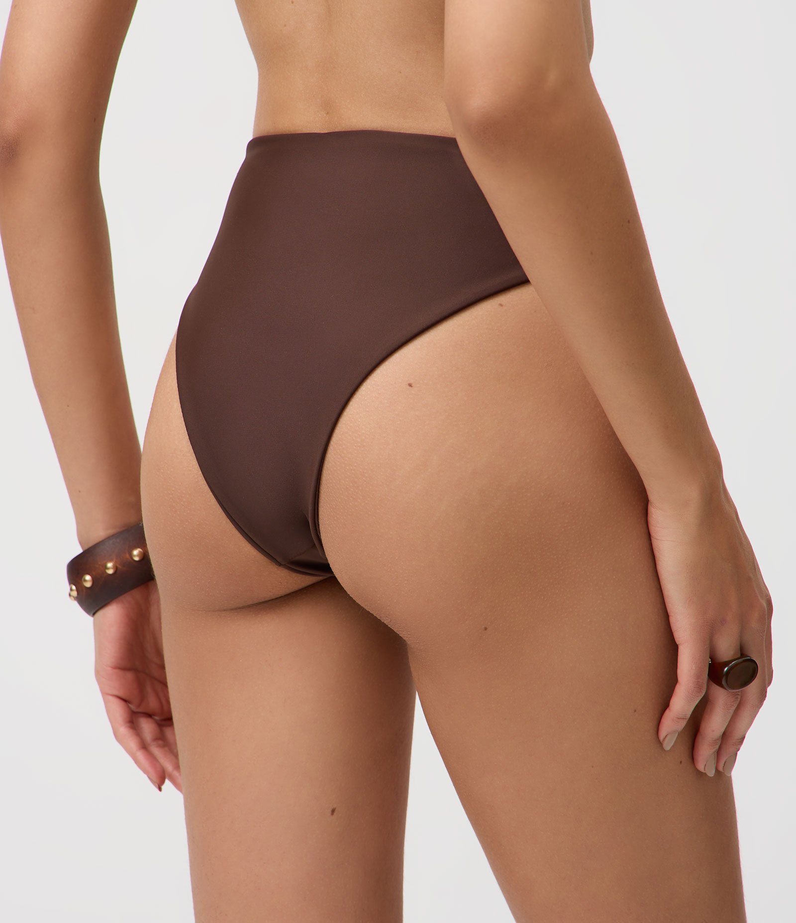 Biquíni Calcinha Hot Pants Asa Delta em Microfibra Marrom 4