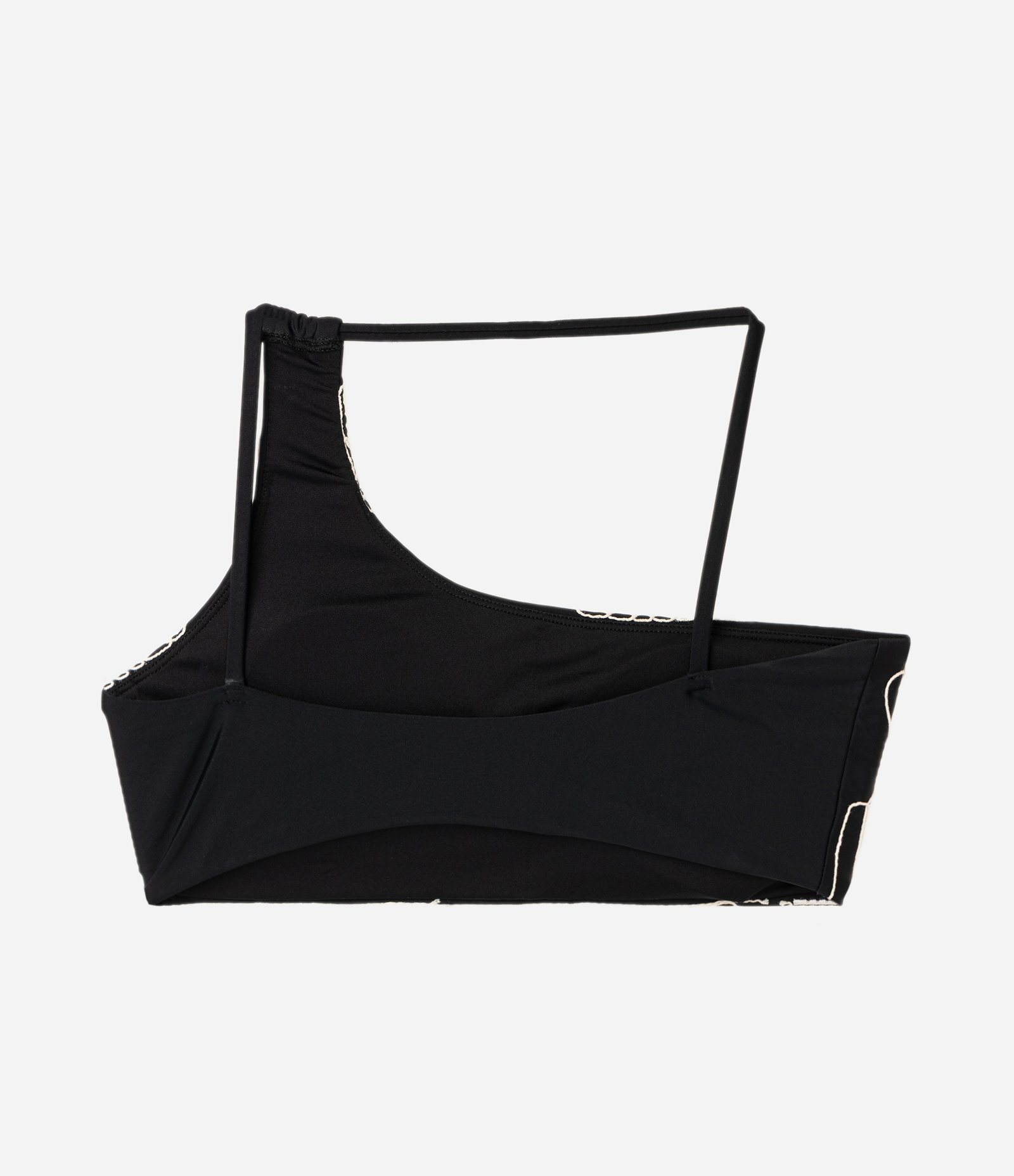 Biquíni Top Ombro Só com Bordado de Conchas Preto 6