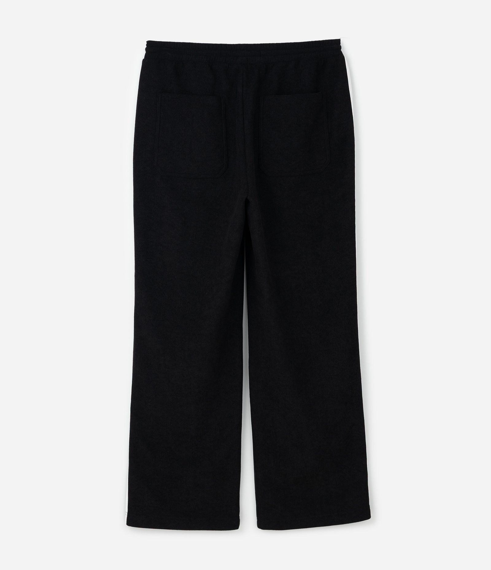 Calça Moletom Super Wide Leg com Listras Laterais Preto 6