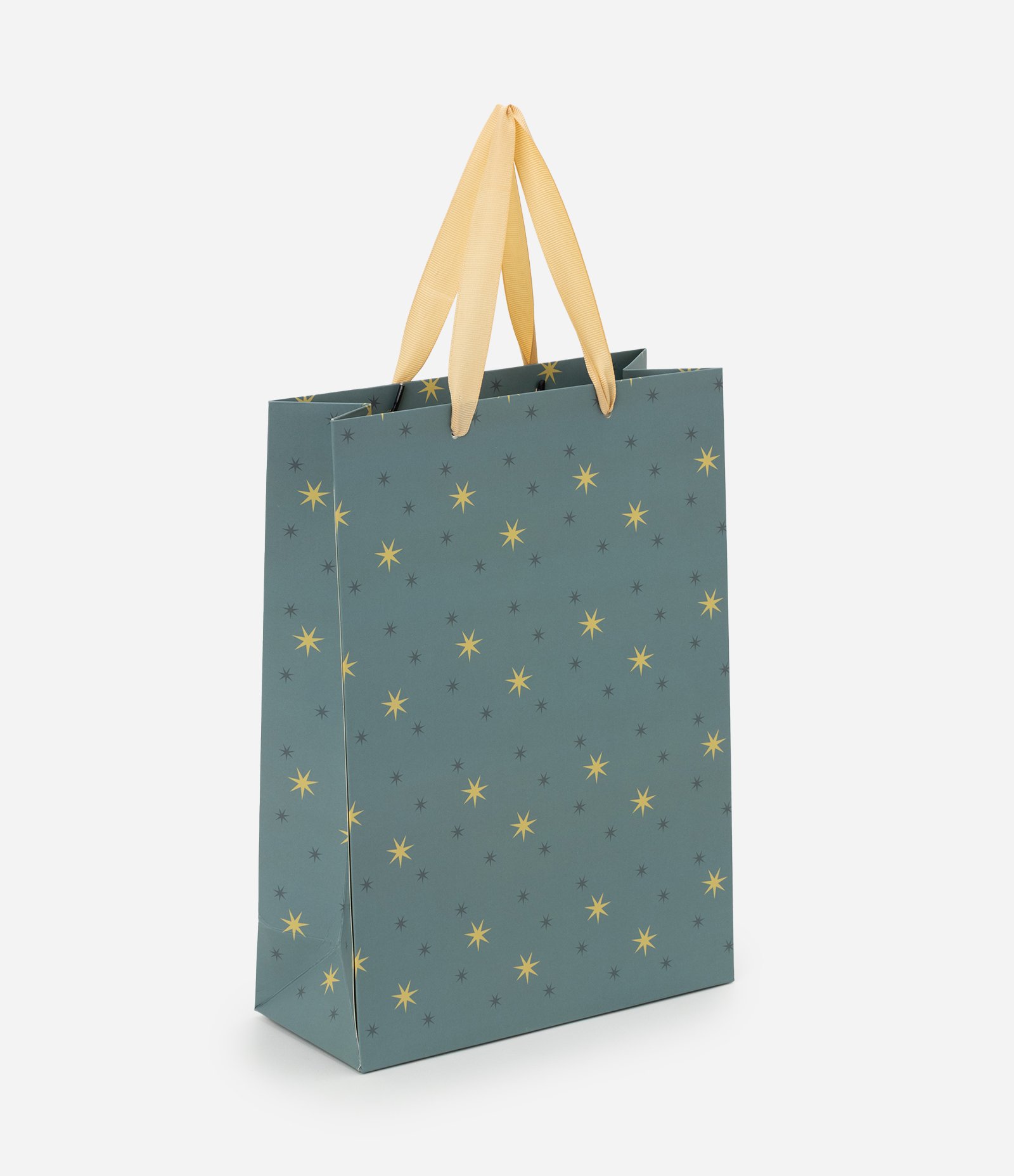 Embalagem de Presente Pequena com Estampa de Estrelas Azul 1