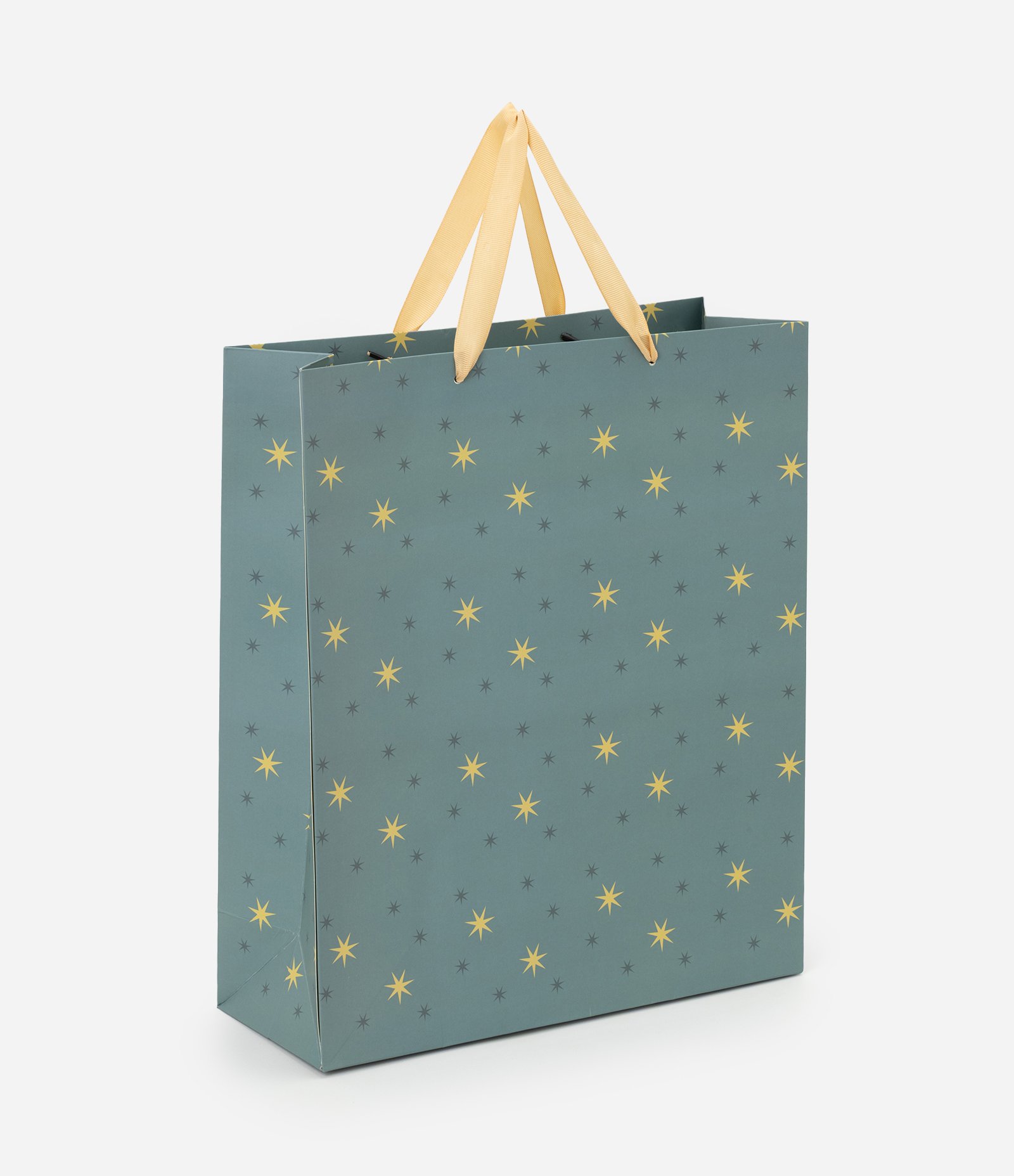 Embalagem de Presente Média com Estampa de Estrelas Azul 1