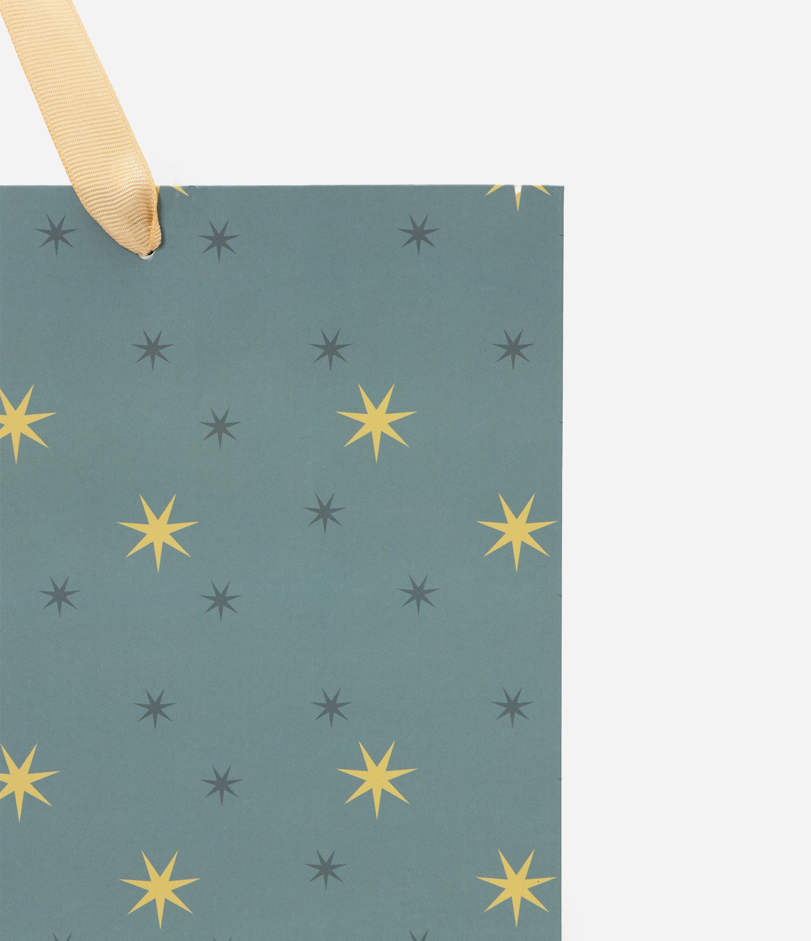 Embalagem de Presente Média com Estampa de Estrelas Azul 2