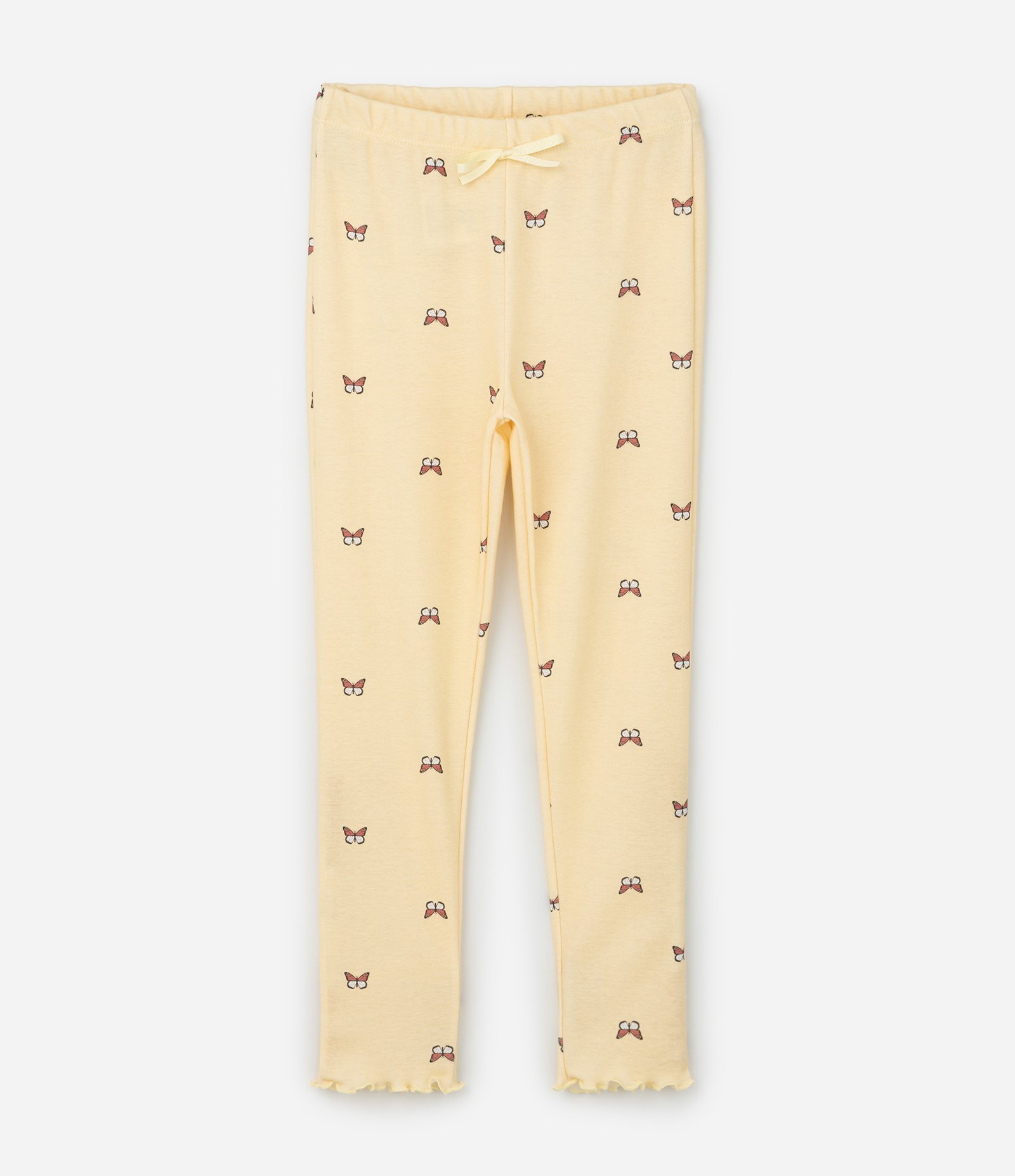Pijama Infantil com Estampa de Borboletas – Tam 5 a 14 Anos Amarelo Claro 2
