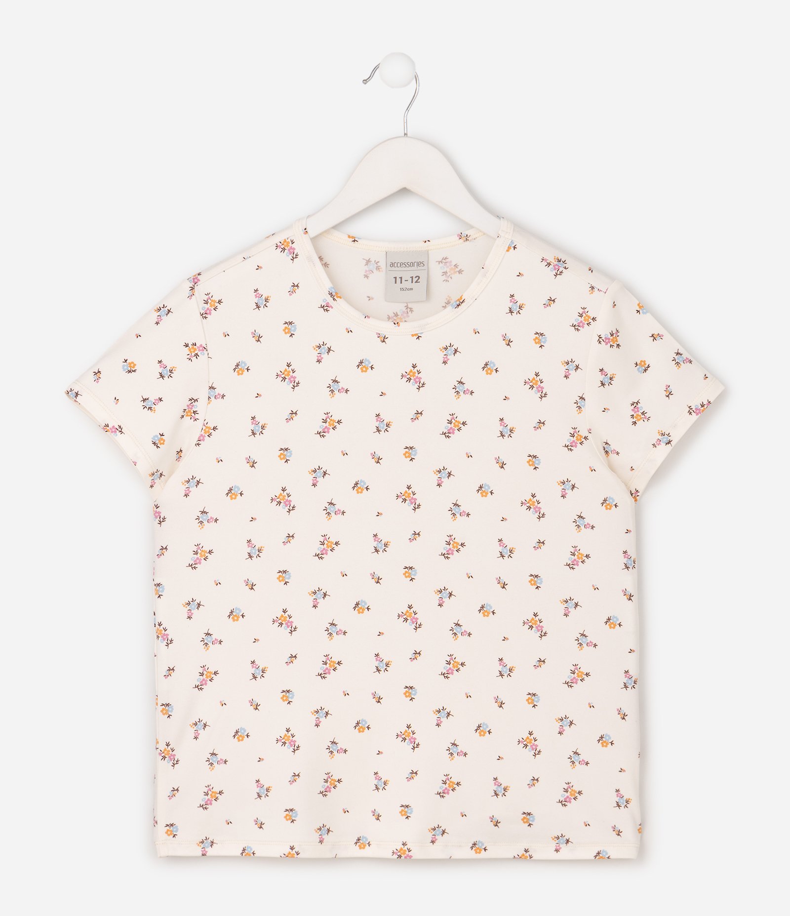 Pijama Infantil Peach Touch Manga Curta - Tam 5 a 16 anos Bege/Creme 2