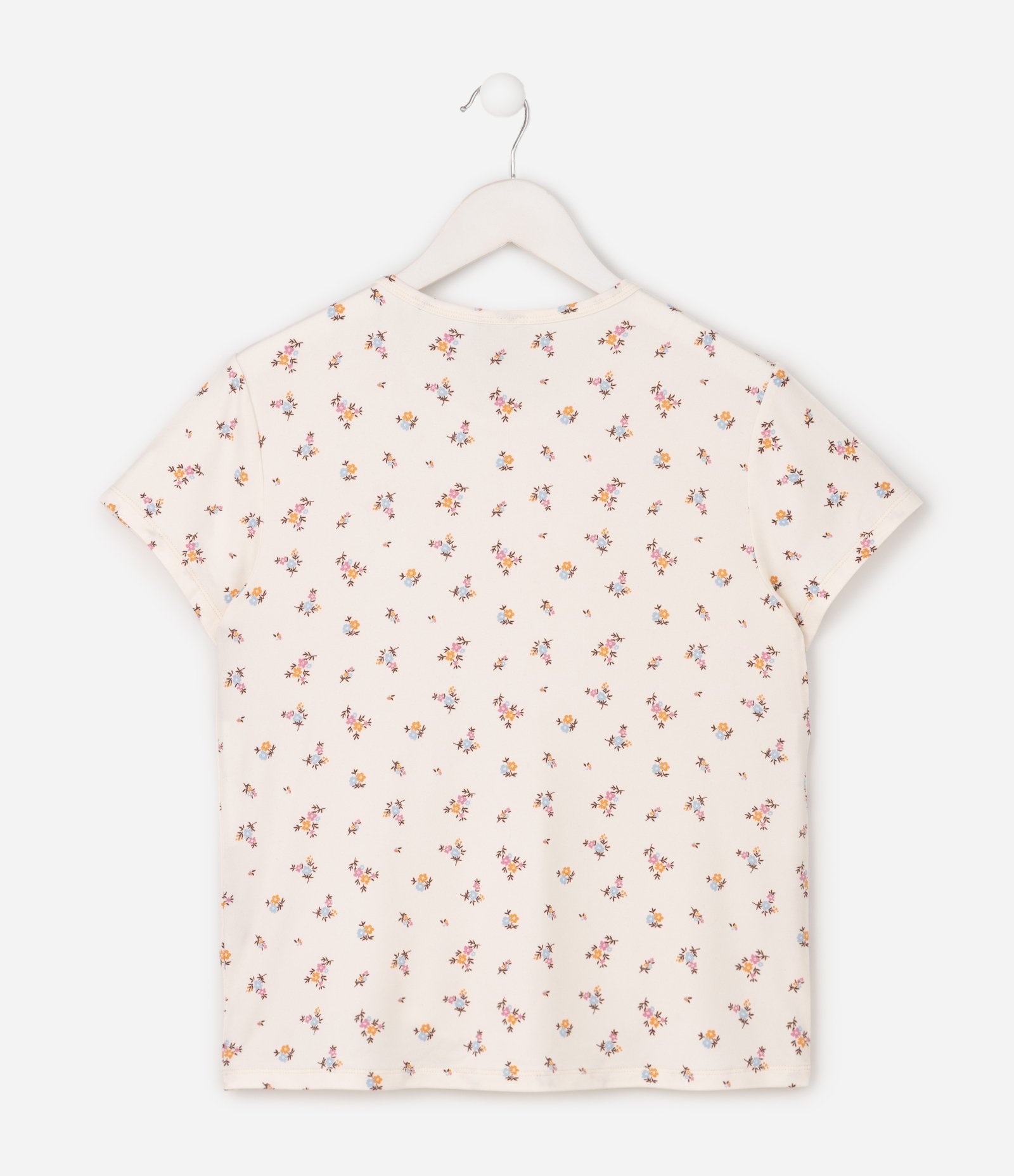 Pijama Infantil Peach Touch Manga Curta - Tam 5 a 16 anos Bege/Creme 3