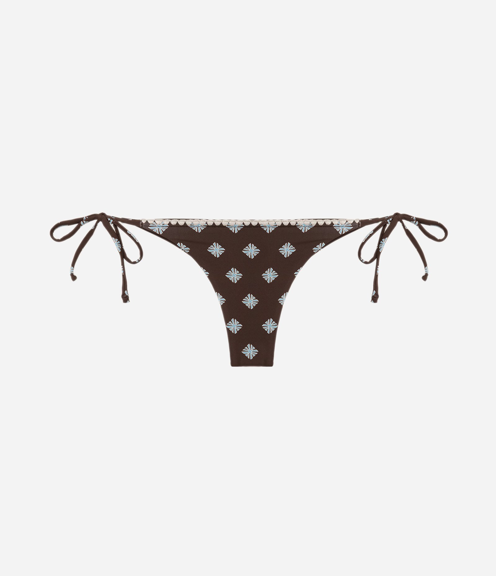 Biquíni Bottom Lacinho em Poliamida com Estampa Sunshine Icon Marrom 5