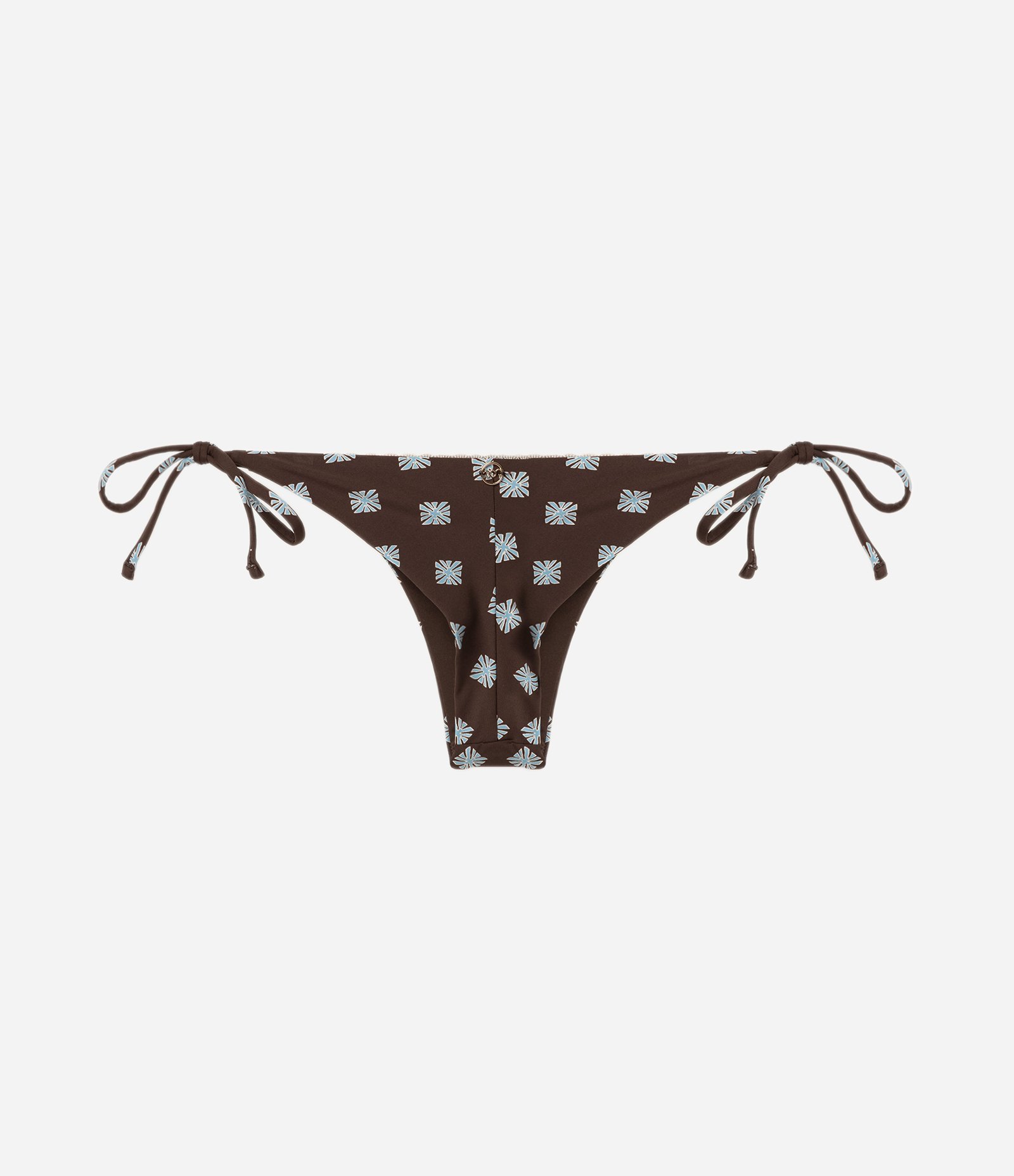 Biquíni Bottom Lacinho em Poliamida com Estampa Sunshine Icon Marrom 6