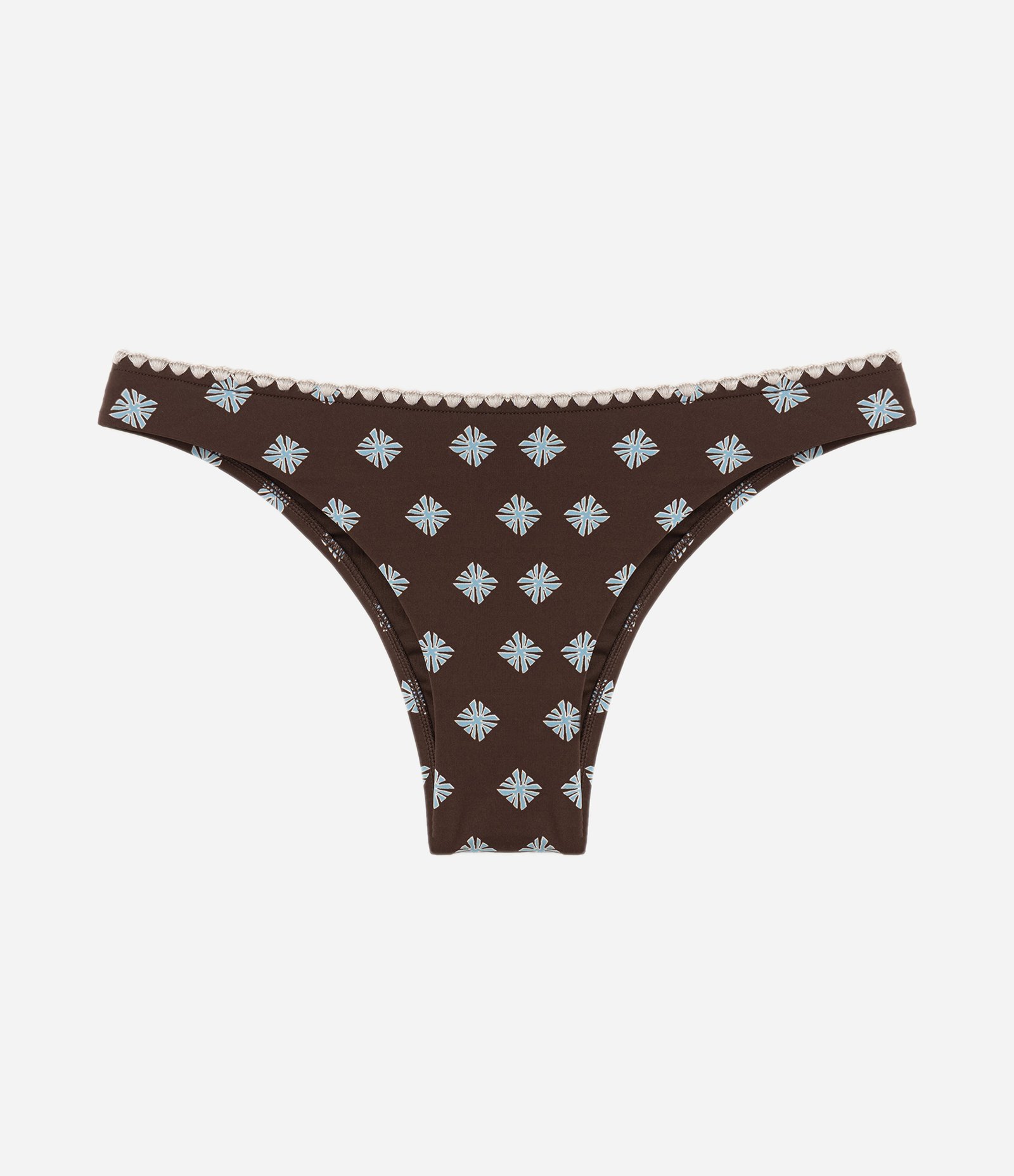 Biquíni Bottom em Poliamida com Estampa Sunshine Icon Marrom 5