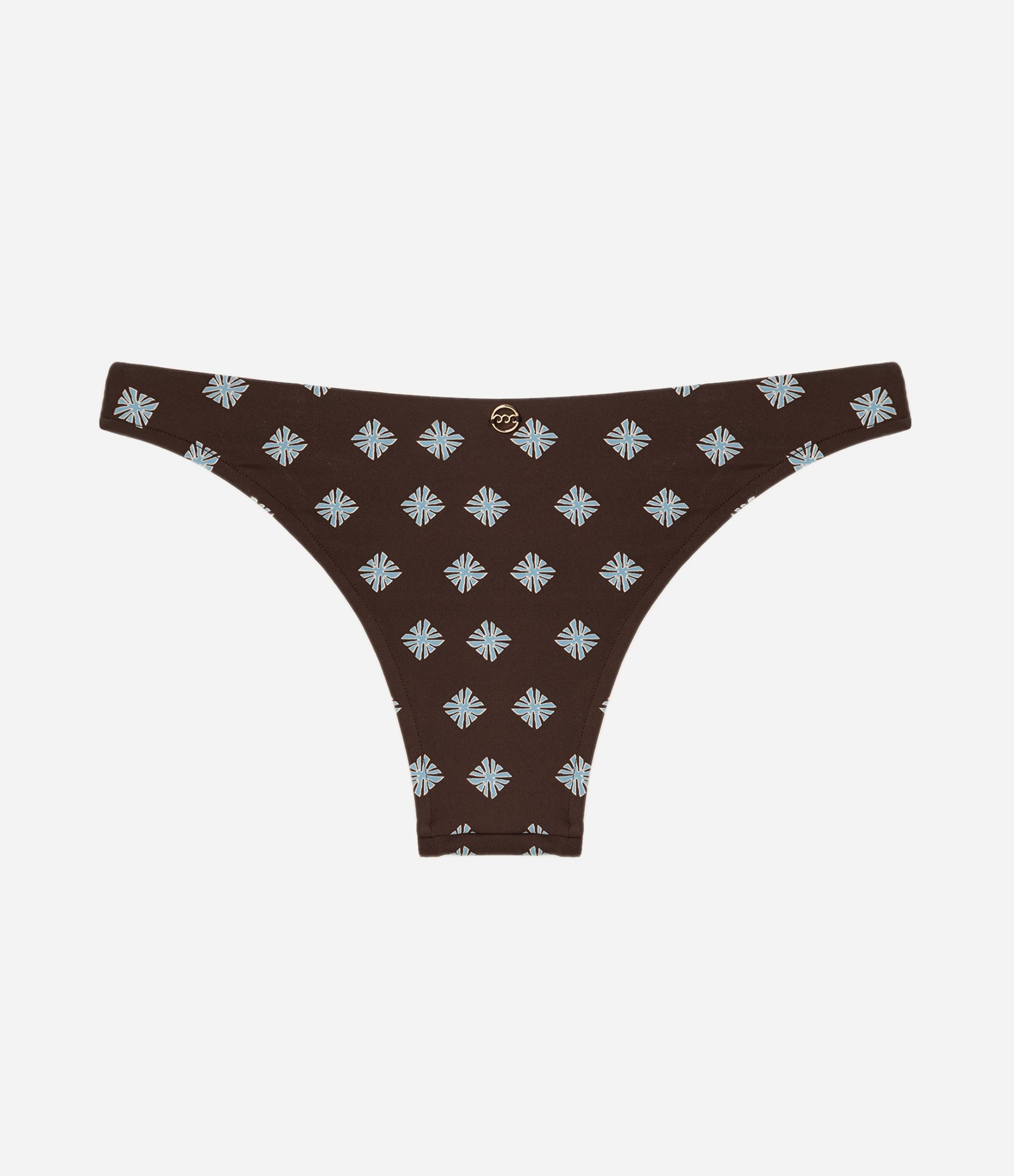 Biquíni Bottom em Poliamida com Estampa Sunshine Icon Marrom 6