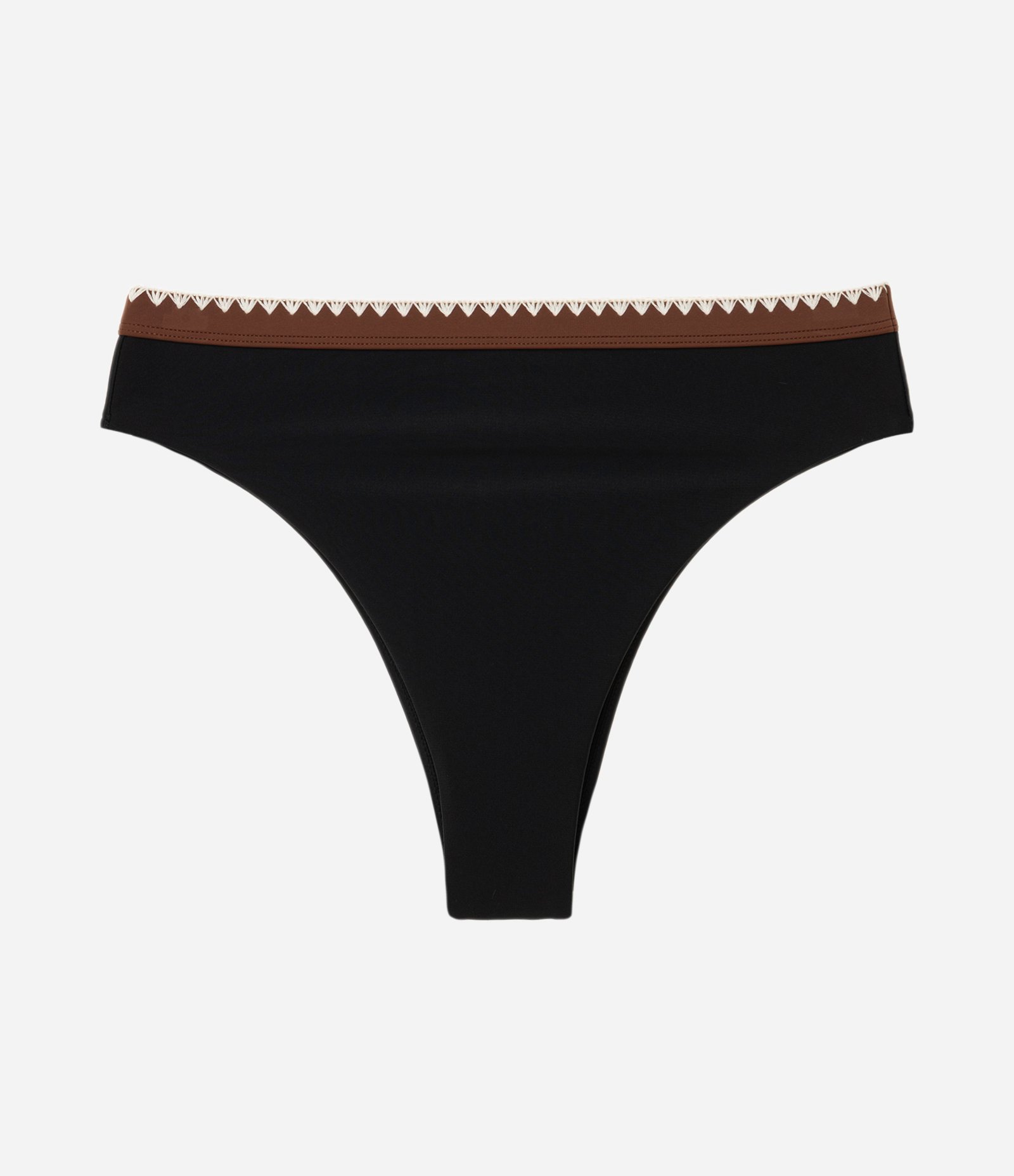 Biquíni Calcinha Hot Pant em Microfibra com Pesponto Contrastante Preto 5