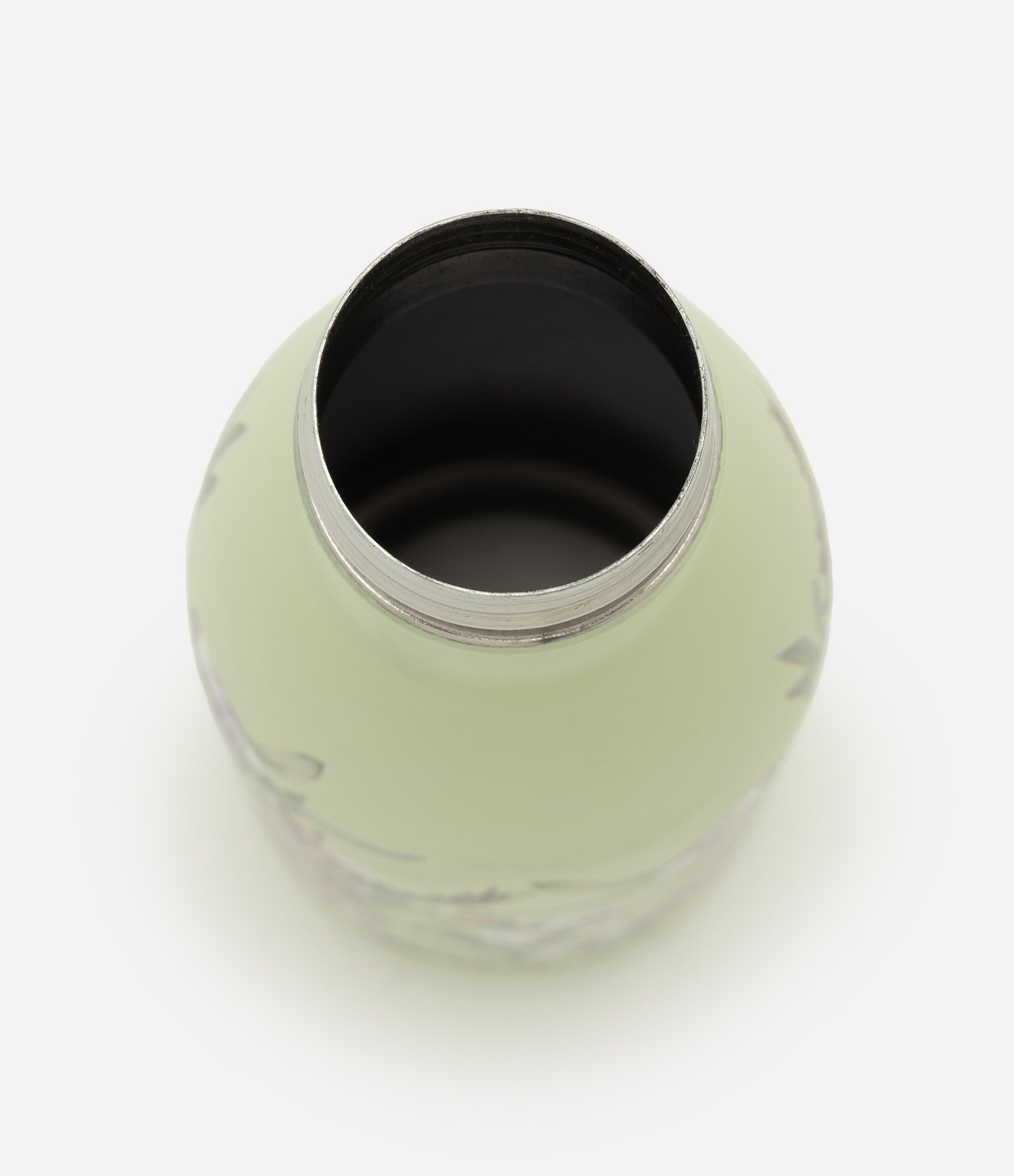 Garrafa com Estampa Floral e Tampa de Bambu 750ml Verde 2