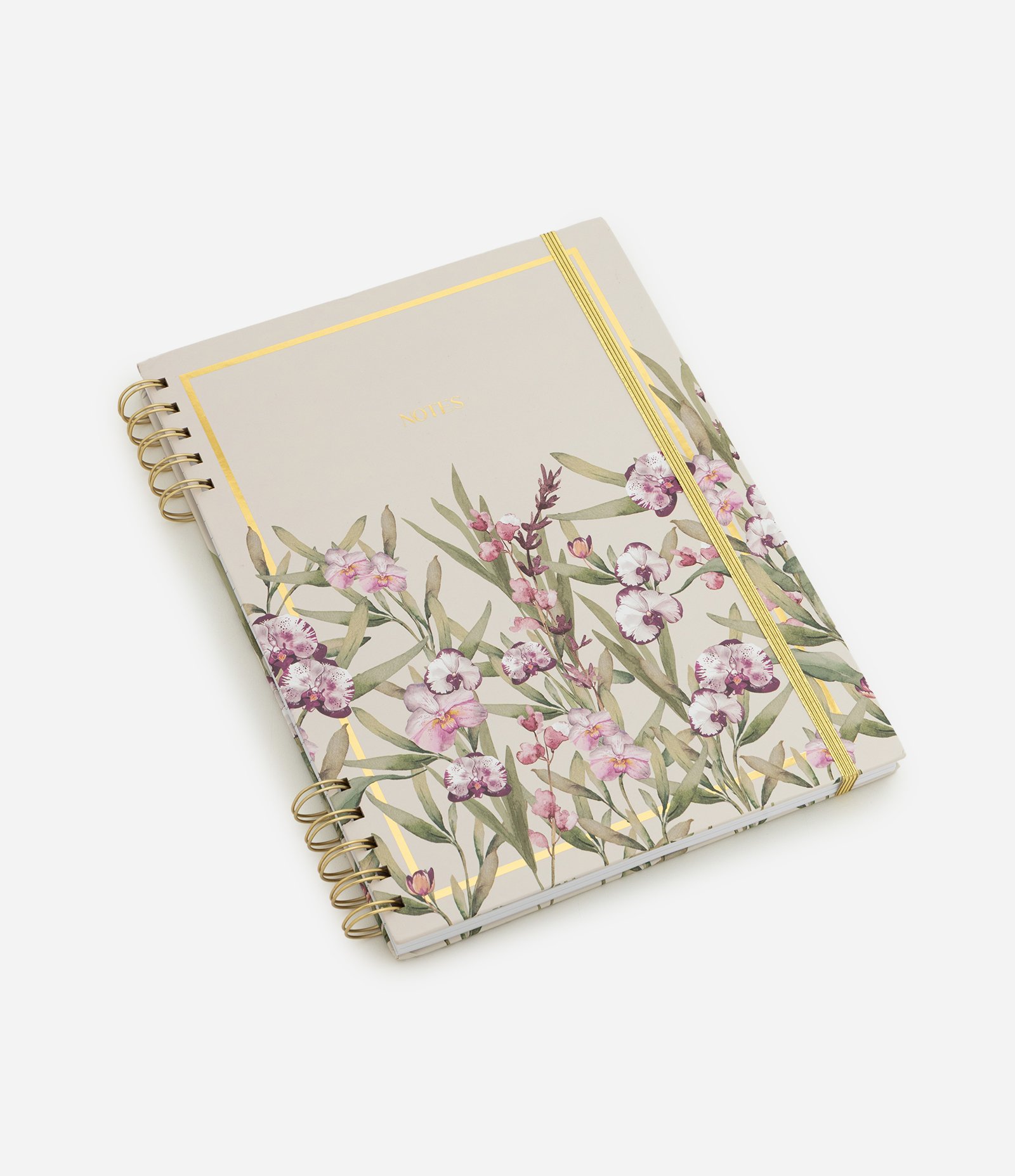 Caderno com Estampa Floral Off White 1