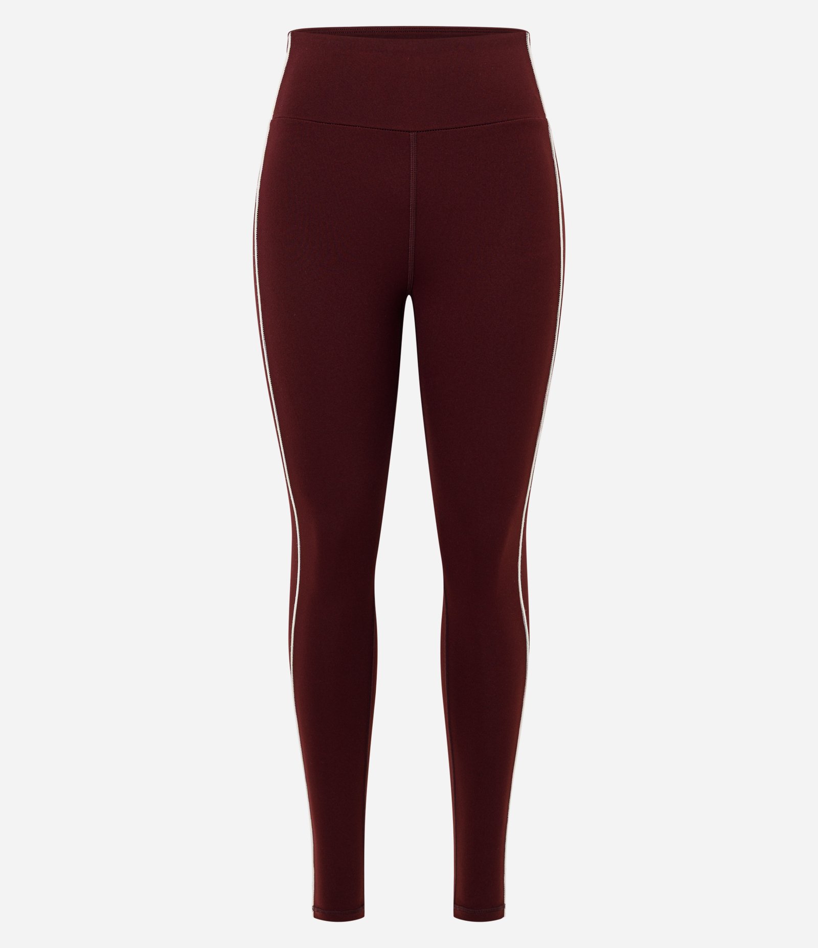Calça Legging Esportiva em Microfibra com Friso Contrastante Vinho 1