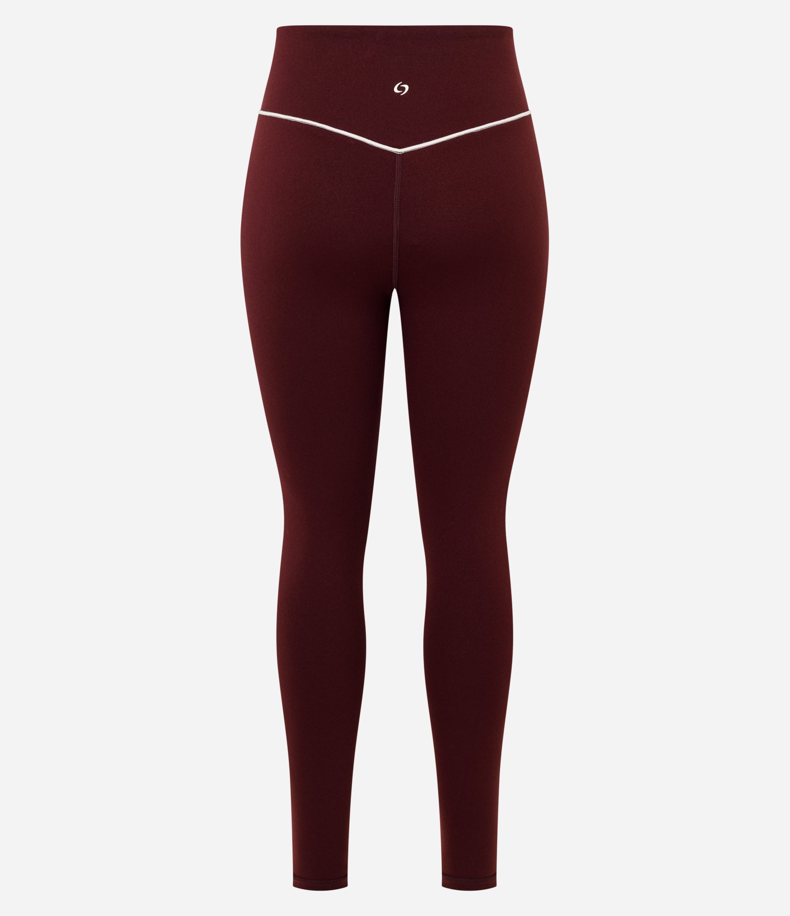 Calça Legging Esportiva em Microfibra com Friso Contrastante Vinho 2