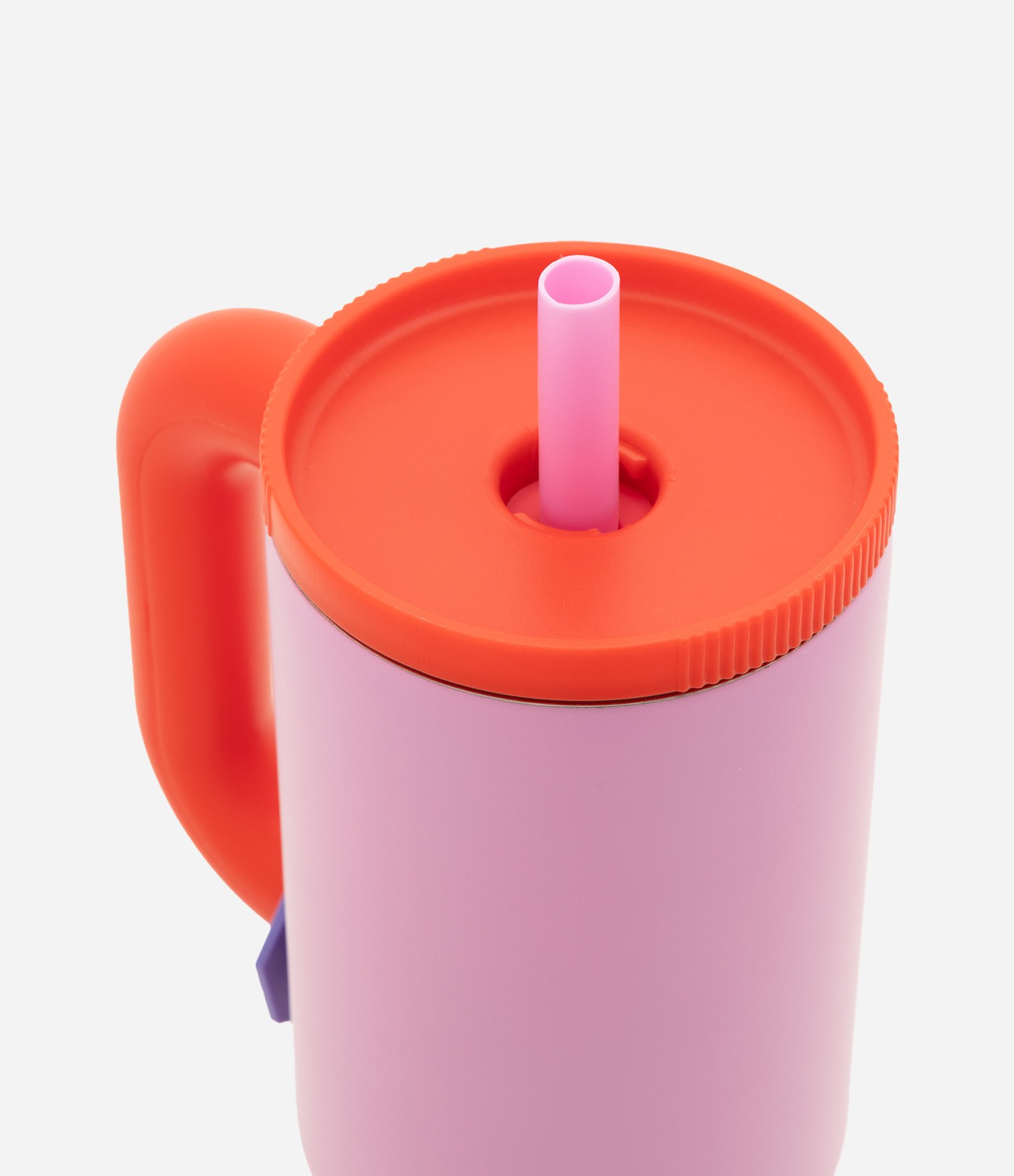 Copo Térmico em Açõ Inoxidável com Canudo 1,2L Rosa 2