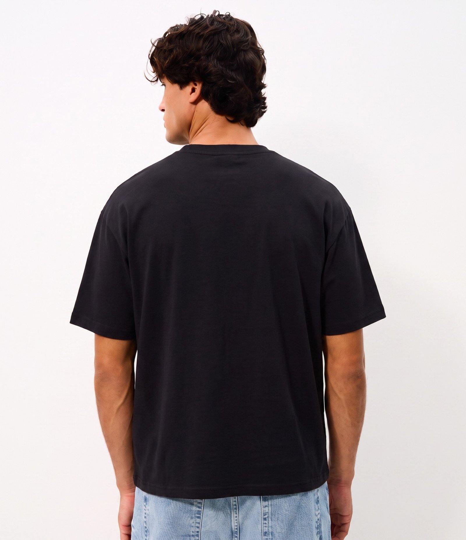 Camiseta Manga Curta Boxy Tecnológica Preto 4