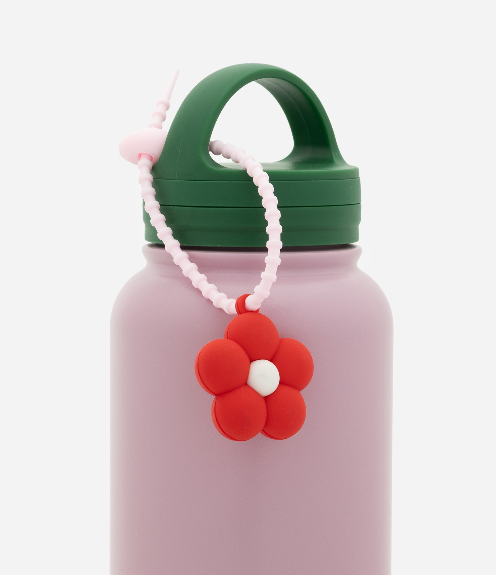 Garrafa em Metal com Alça e Decoração de Flor Delicada Multicores 4