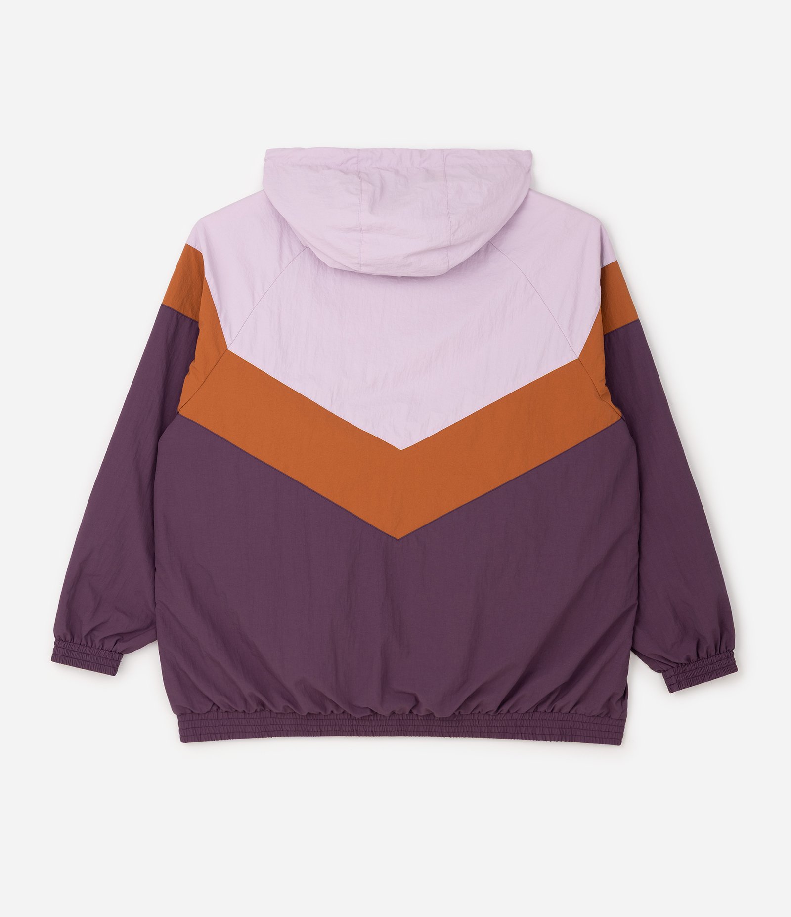 Jaqueta Quebra Vento Tricolor com Capuz Curve & Plus Size Roxo 6