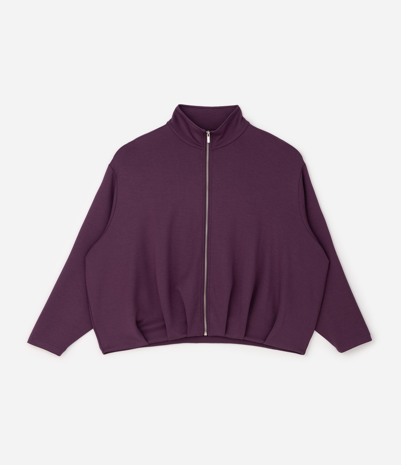 Jaqueta Esportiva Balonê em Malha Dupla Frontura Curve & Plus Size Roxo 5
