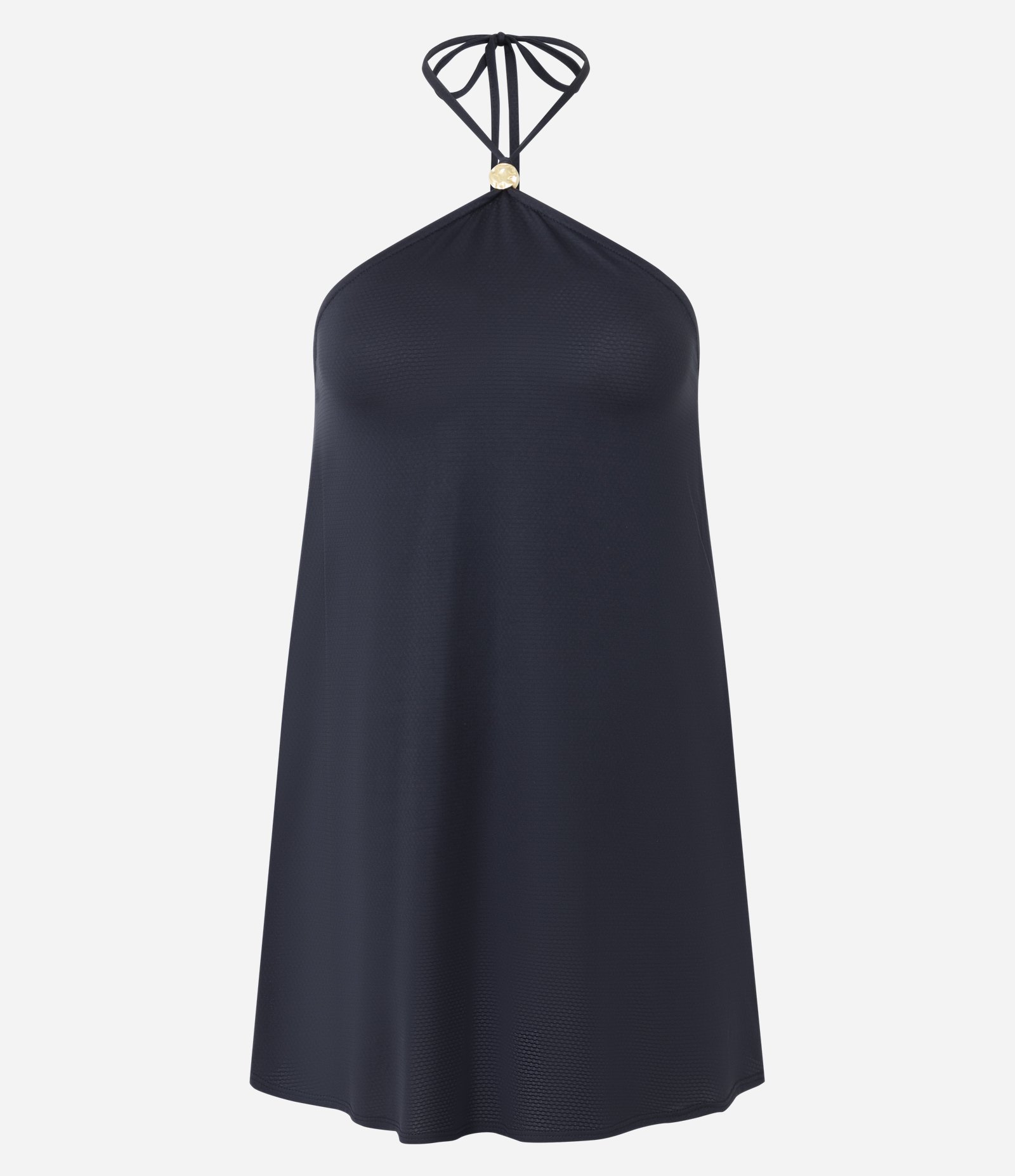 Saída de Praia Vestido com Tecnologia Dry e Aviamento Preto 5