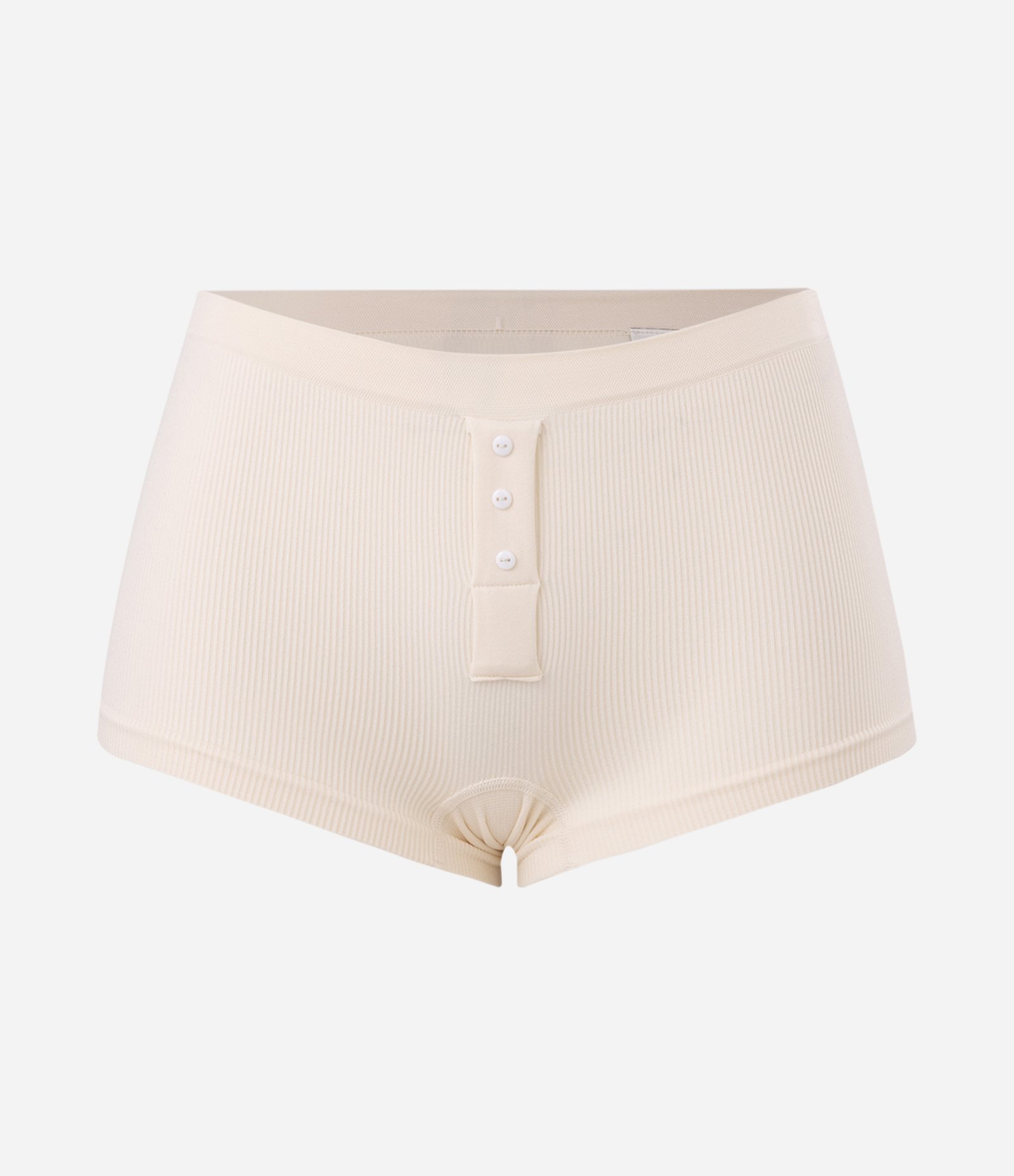 Calcinha Boy Short Seamless em Poliamida Texturizada Bege 1