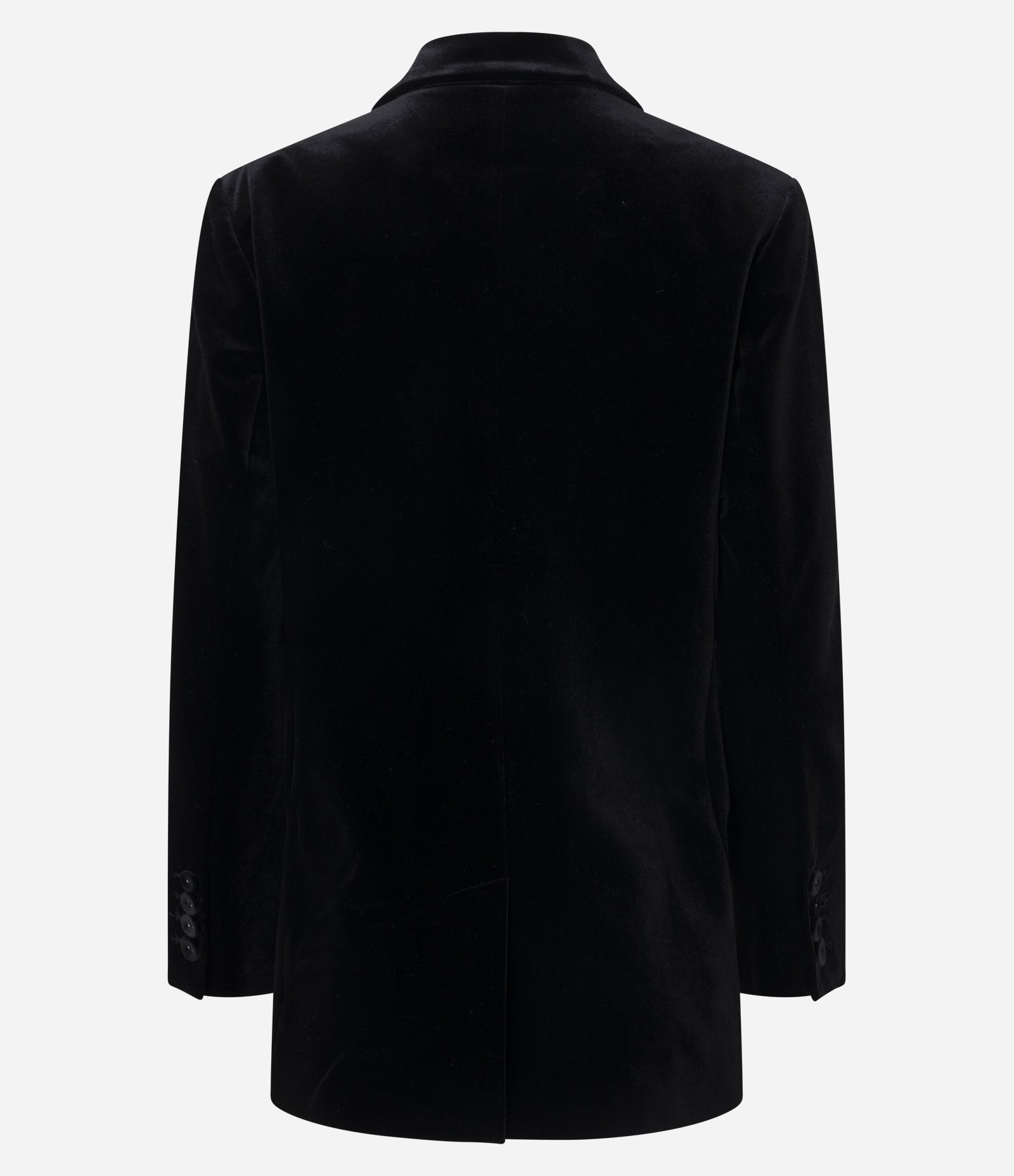 Blazer em Veludo com Decote Transpassado Preto 8