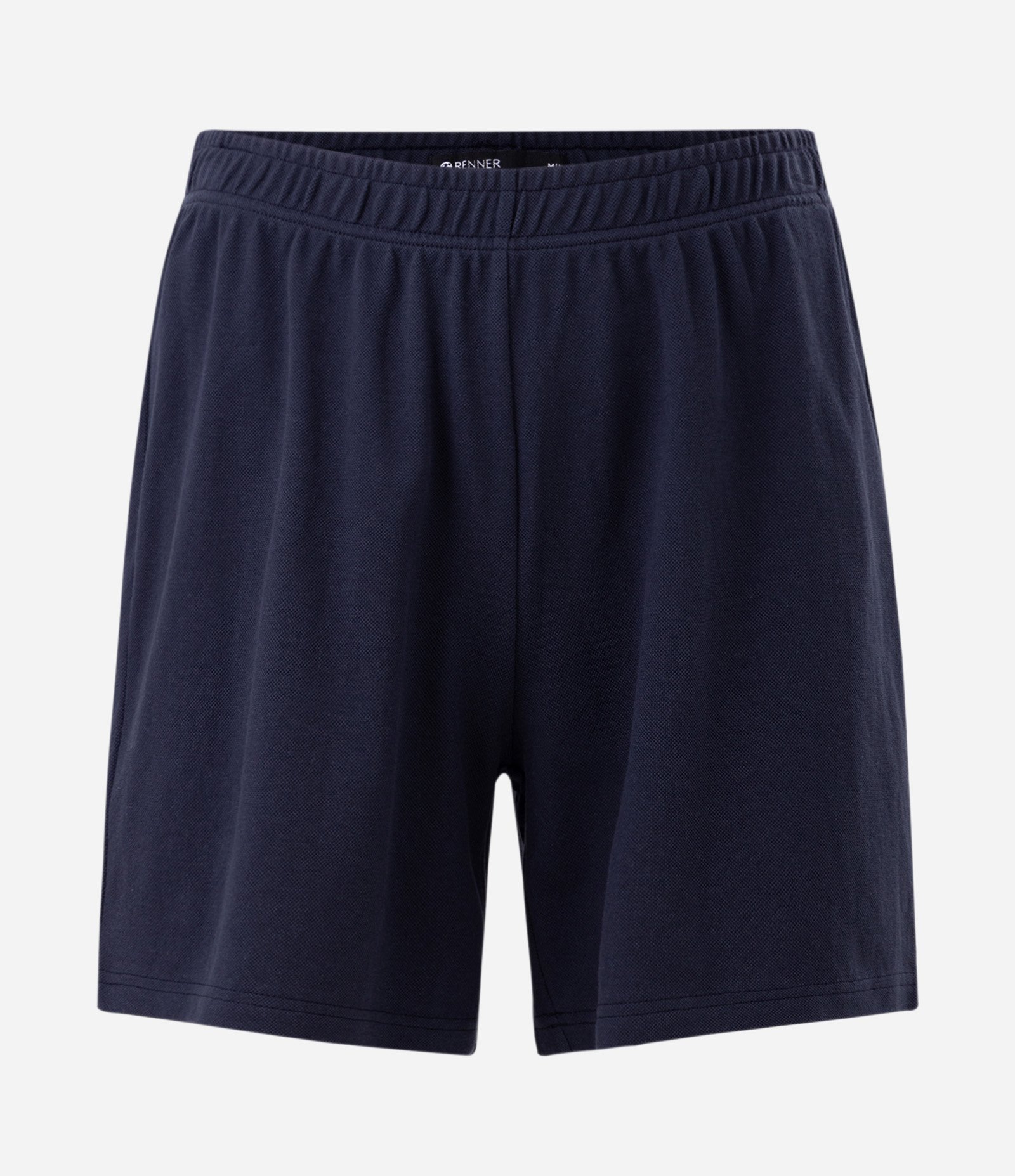 Pijama Curto em Piquet com Detalhes Listrados Azul 3