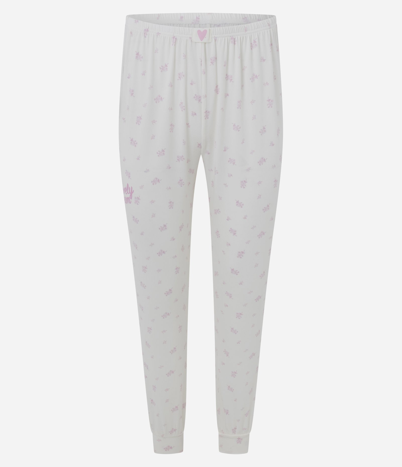 Pijama Longo em Peach Touch com Estampa Floral Branco 8