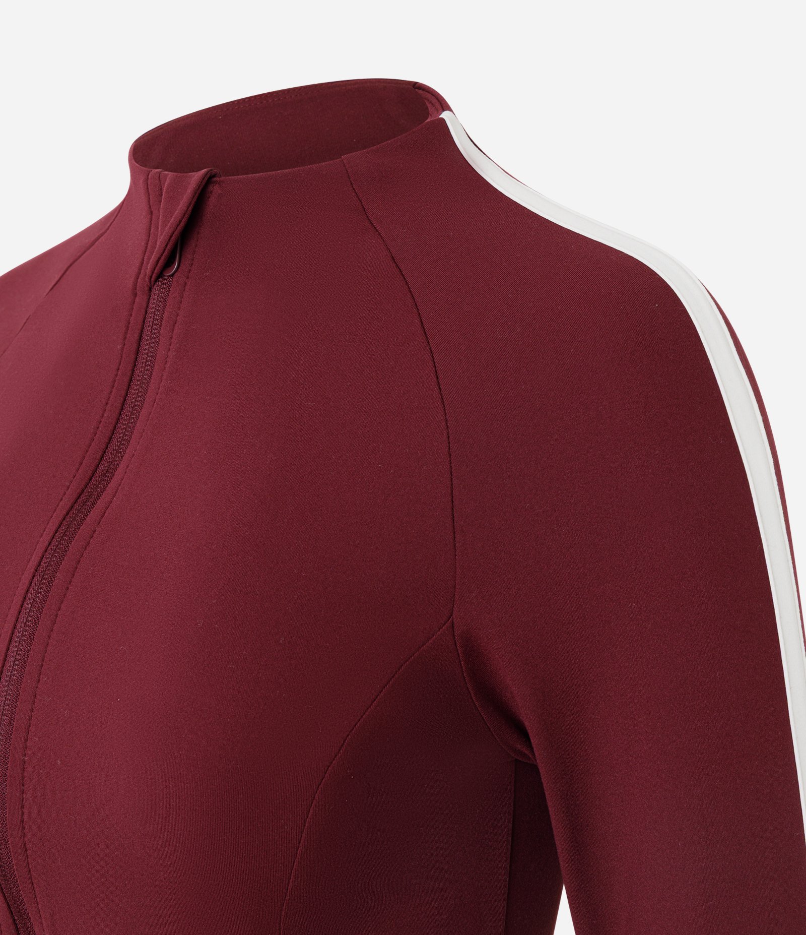 Jaqueta Esportiva Justa em Microfibra com Bolsos e Listra Contrastante Vermelho 6