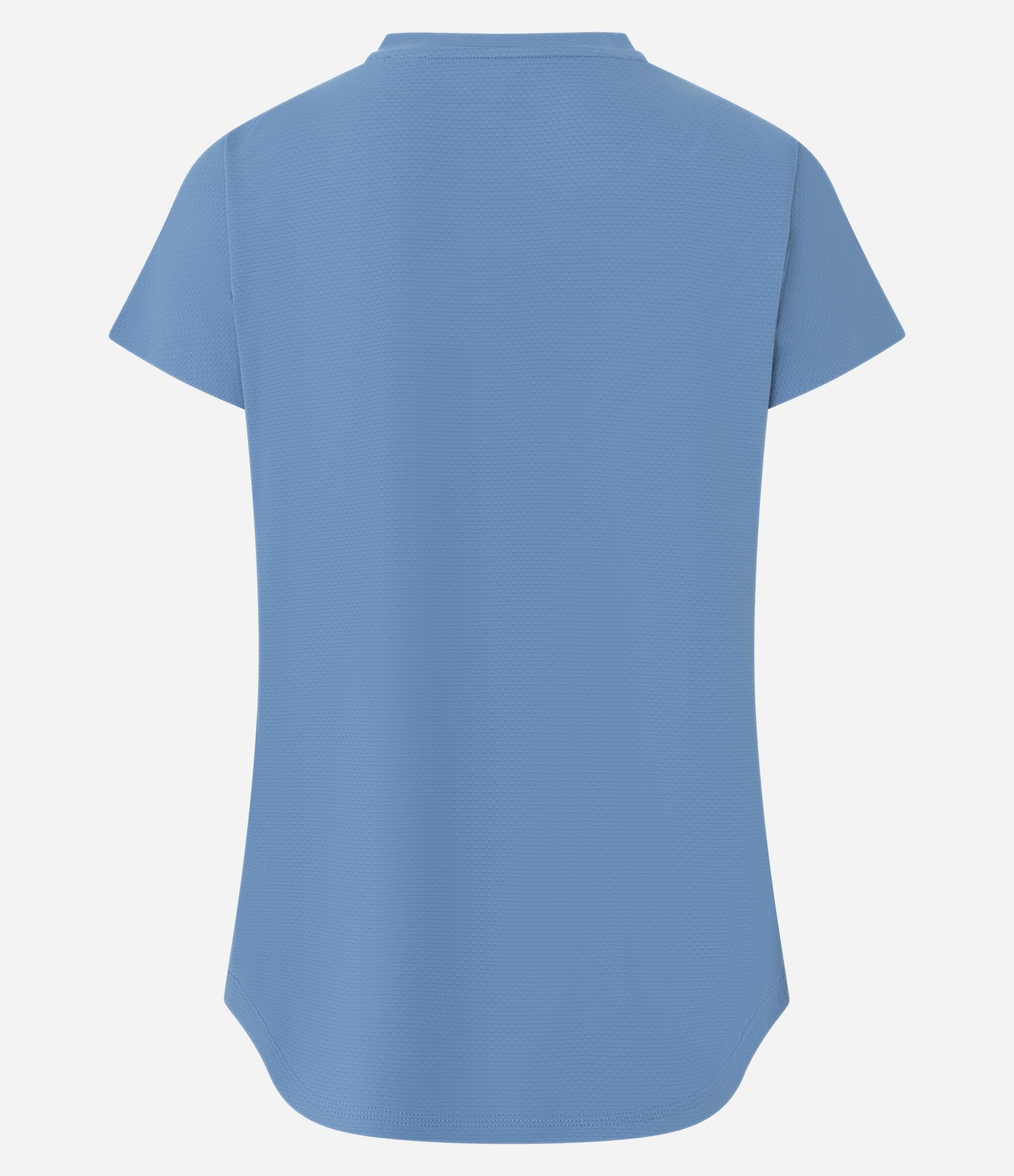 Camiseta Esportiva em Microfibra Texturizada Azul Médio 7
