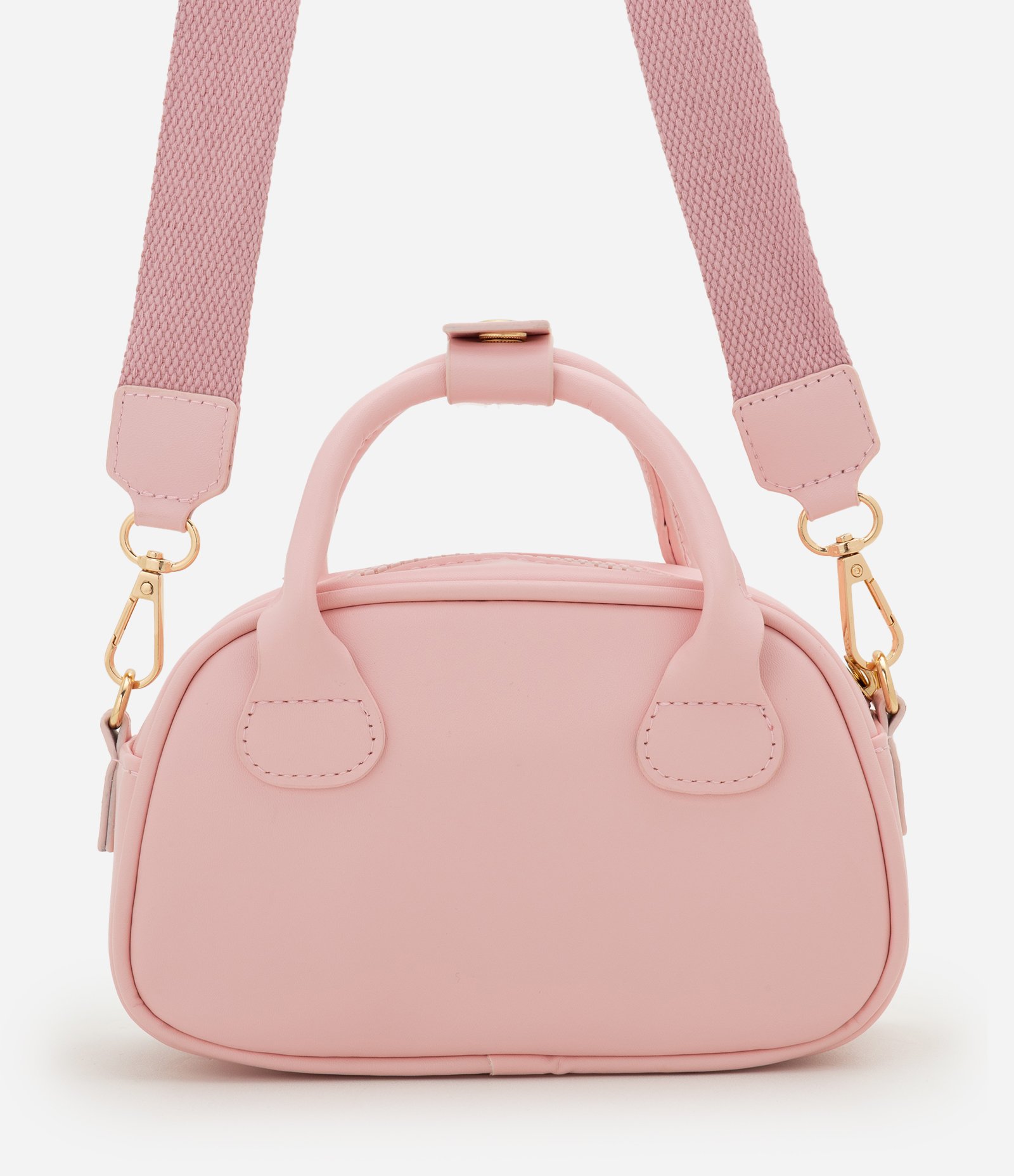 Bolsa em PU com Bag Charm Infantil - Tam U Rosa 3