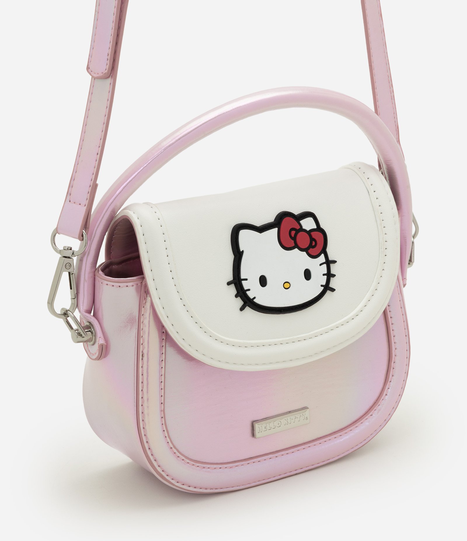 Bolsa Infantil em PU da Hello Kitty com Alça Transversal - Tam U Rosa 1