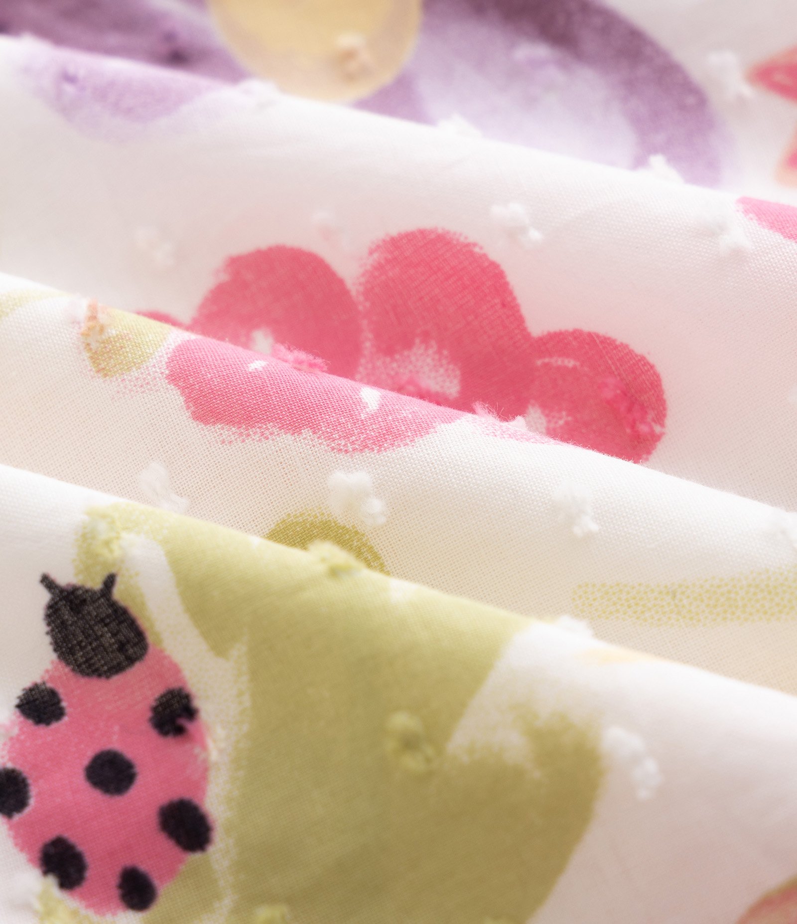 Vestido Evasê Infantil com Estampa Floral e Frutas – Tam 1 a 6 Anos Off White 4