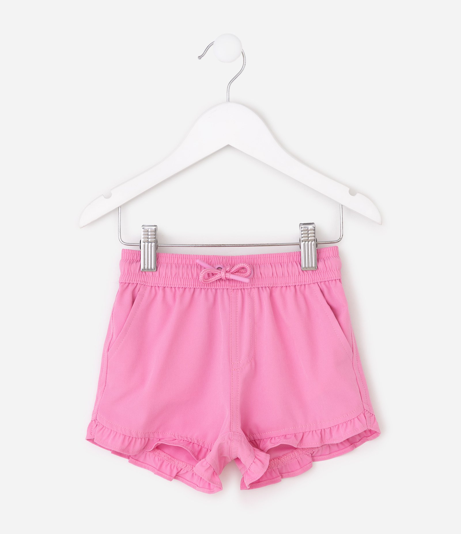 Short Infantil com Babadinhos - Tam 1 a 5 Anos Rosa Médio 2