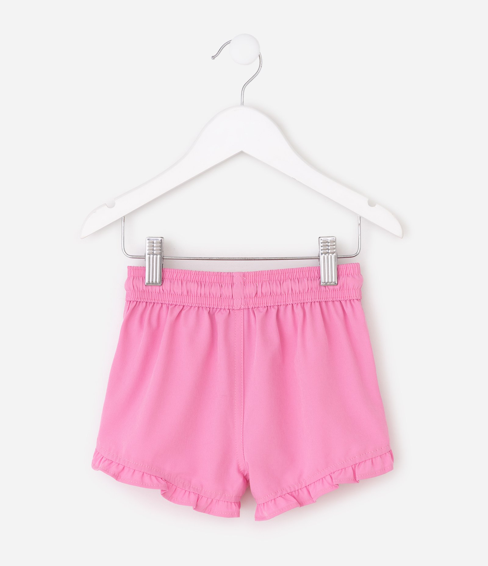 Short Infantil com Babadinhos - Tam 1 a 5 Anos Rosa Médio 3
