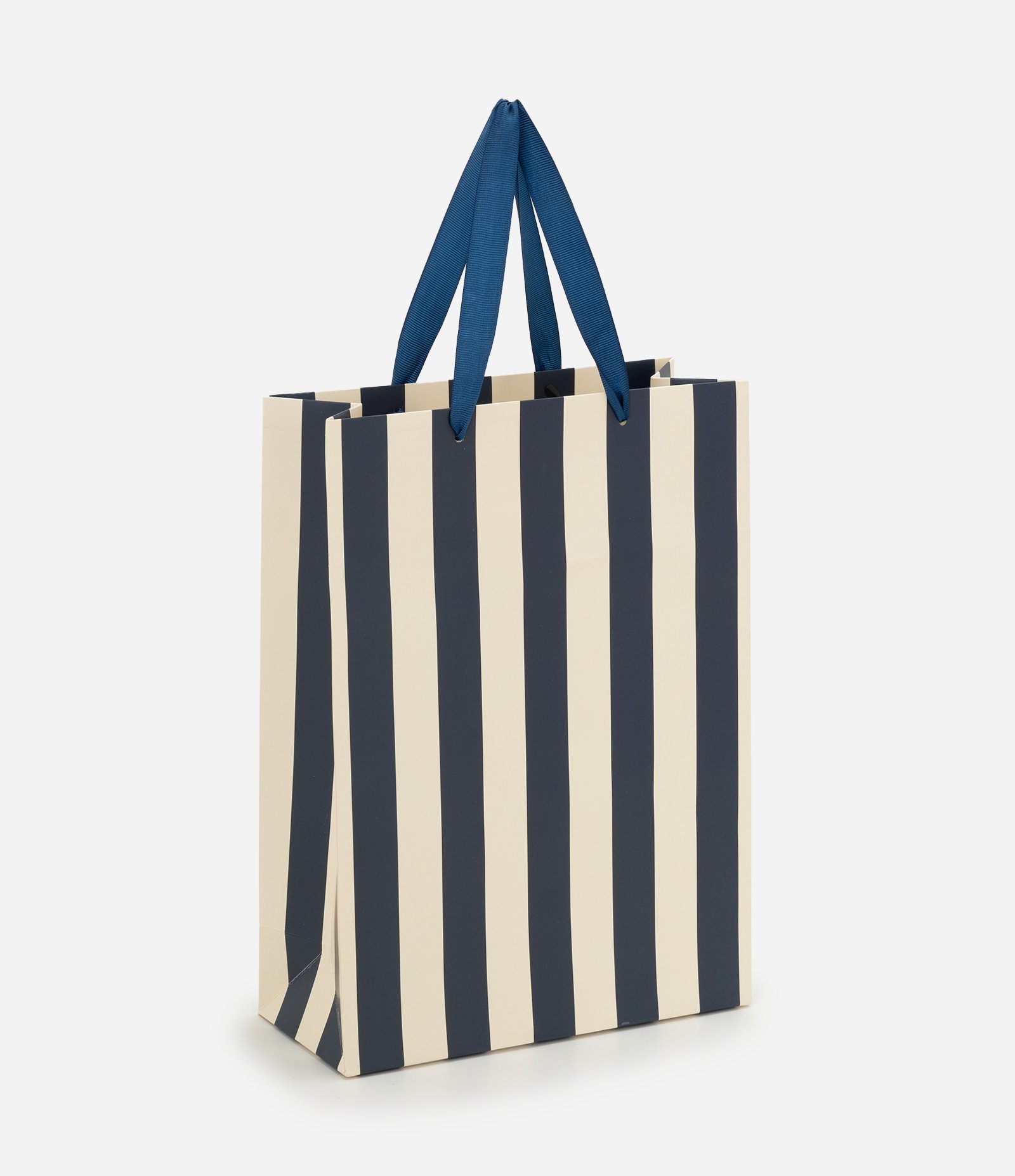 Embalagem de Presente Pequena com Estampa Listrada Azul 1