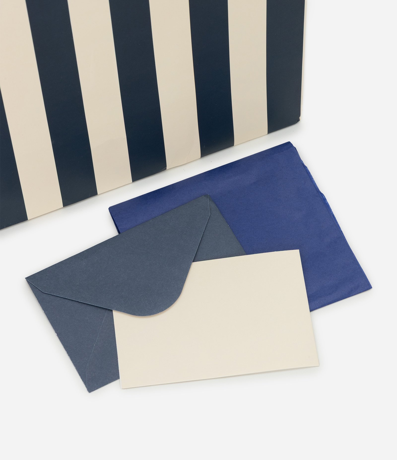 Embalagem de Presente Média com Estampa Listrada Azul 4