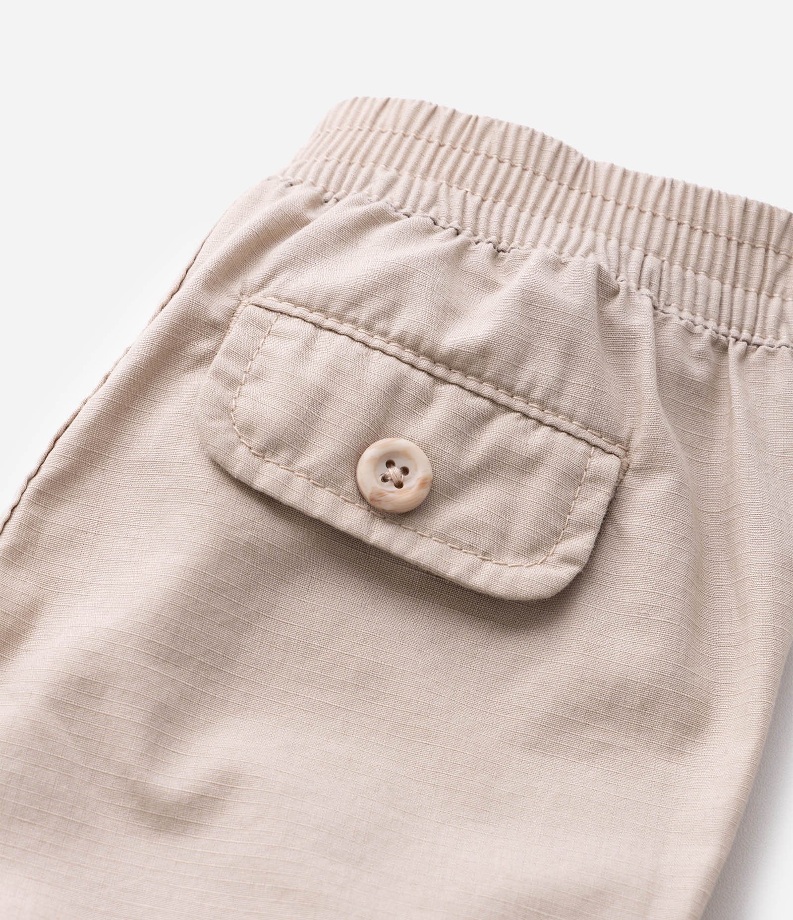 Shorts Bebê Em Sarja Cós Com Elástico - Tam 0 a 18 Meses Bege 9
