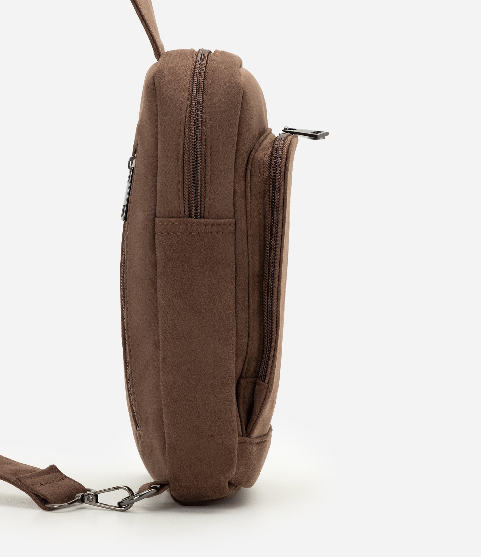 Bolsa Sling Bag com Bolso Frontal Marrom 3