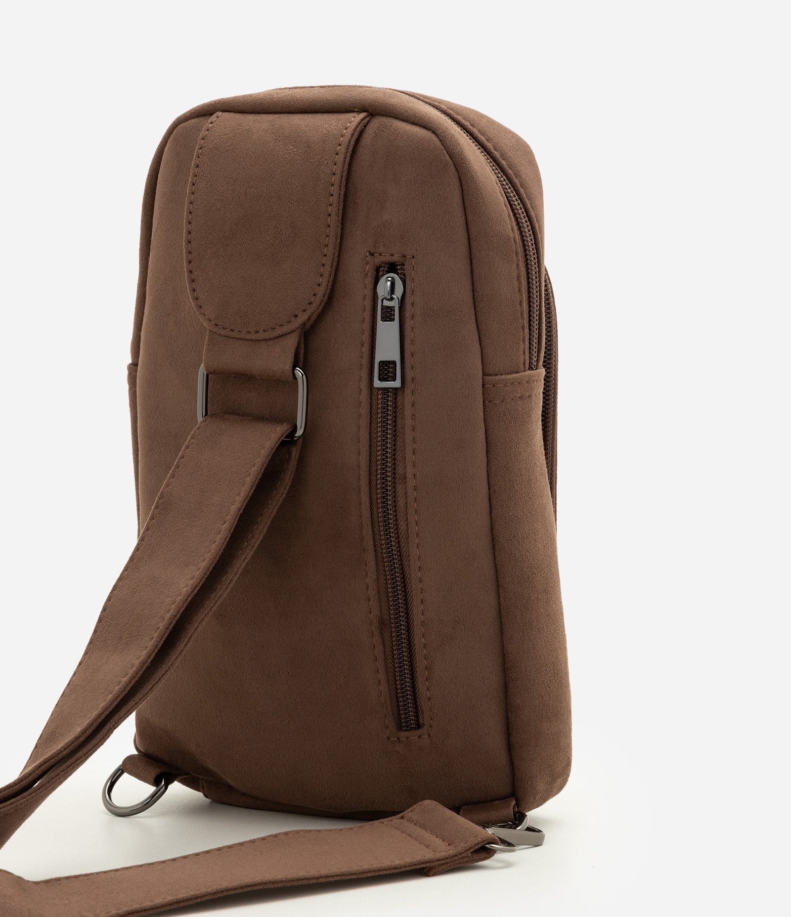 Bolsa Sling Bag com Bolso Frontal Marrom 5