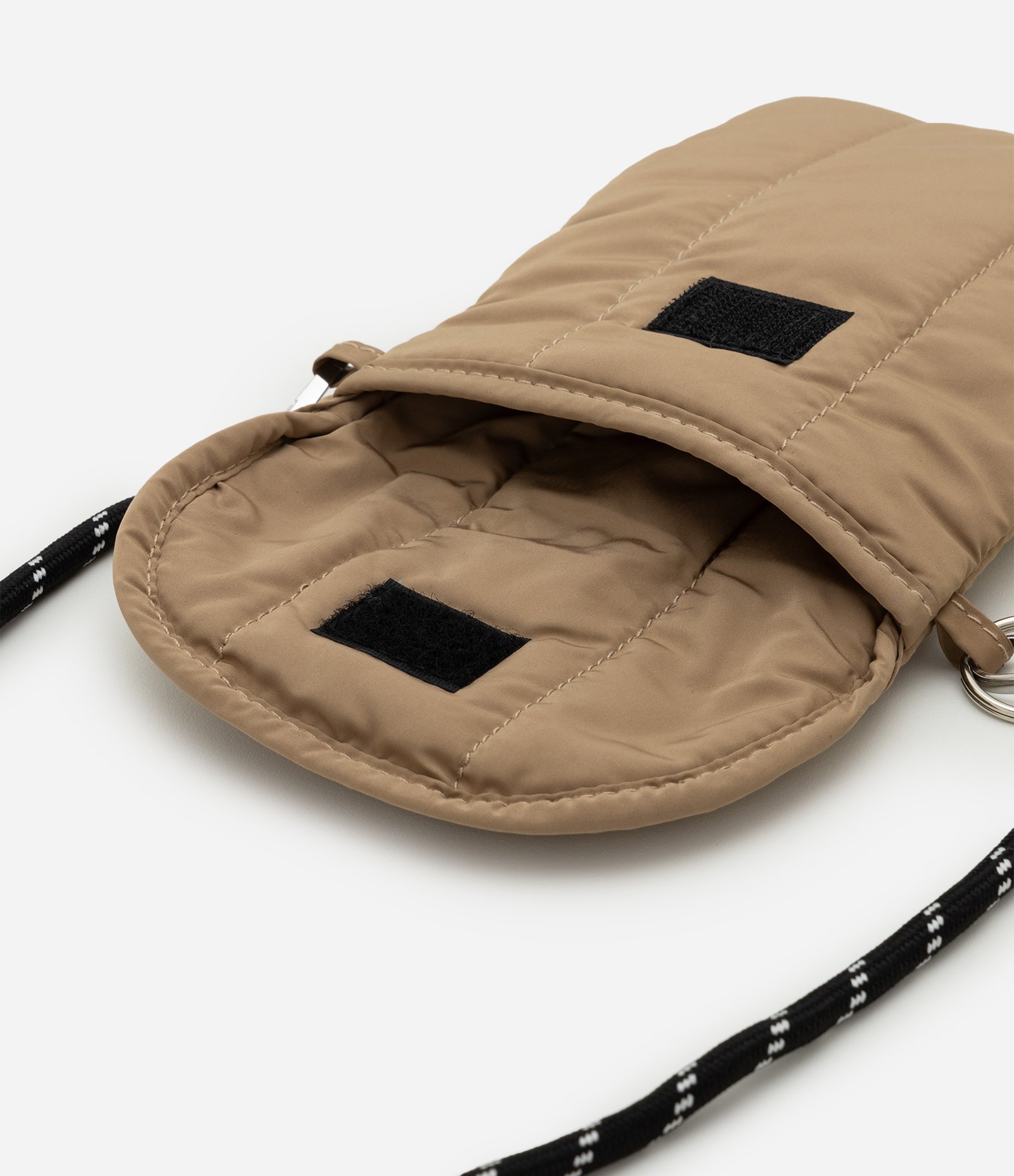 Bolsa PU Emborrachada Compacta com Alça Bege 4