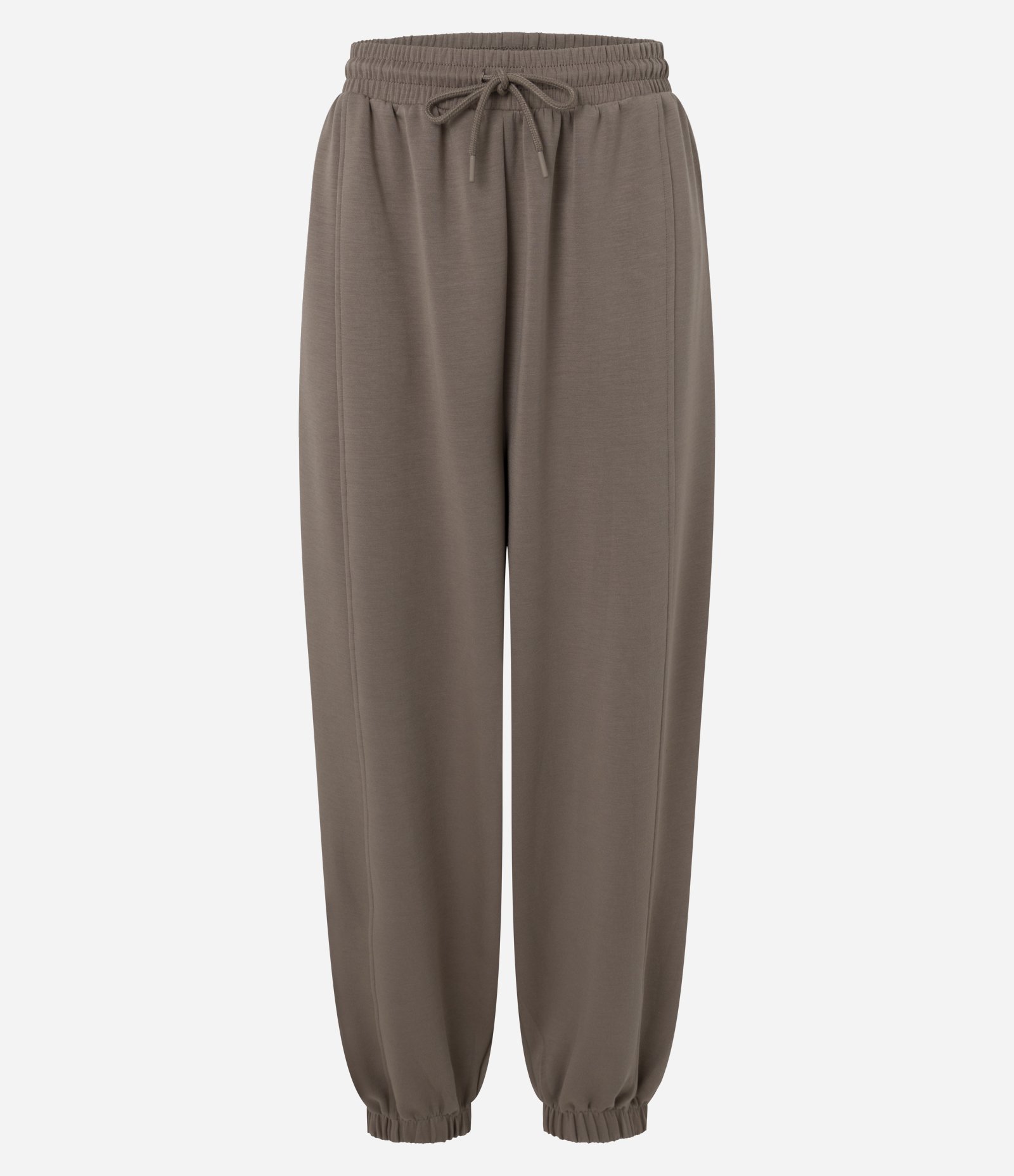 Calça Balloon em Modal com Amarração na Cintura e Bolsos Marrom 5