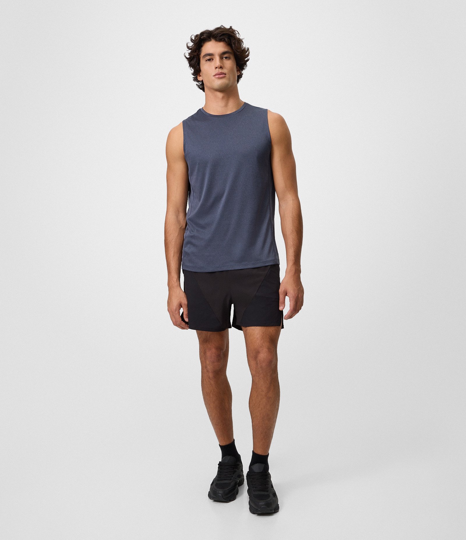 Regata Regular Esportiva Básica com Detalhe Refletivo Azul 2