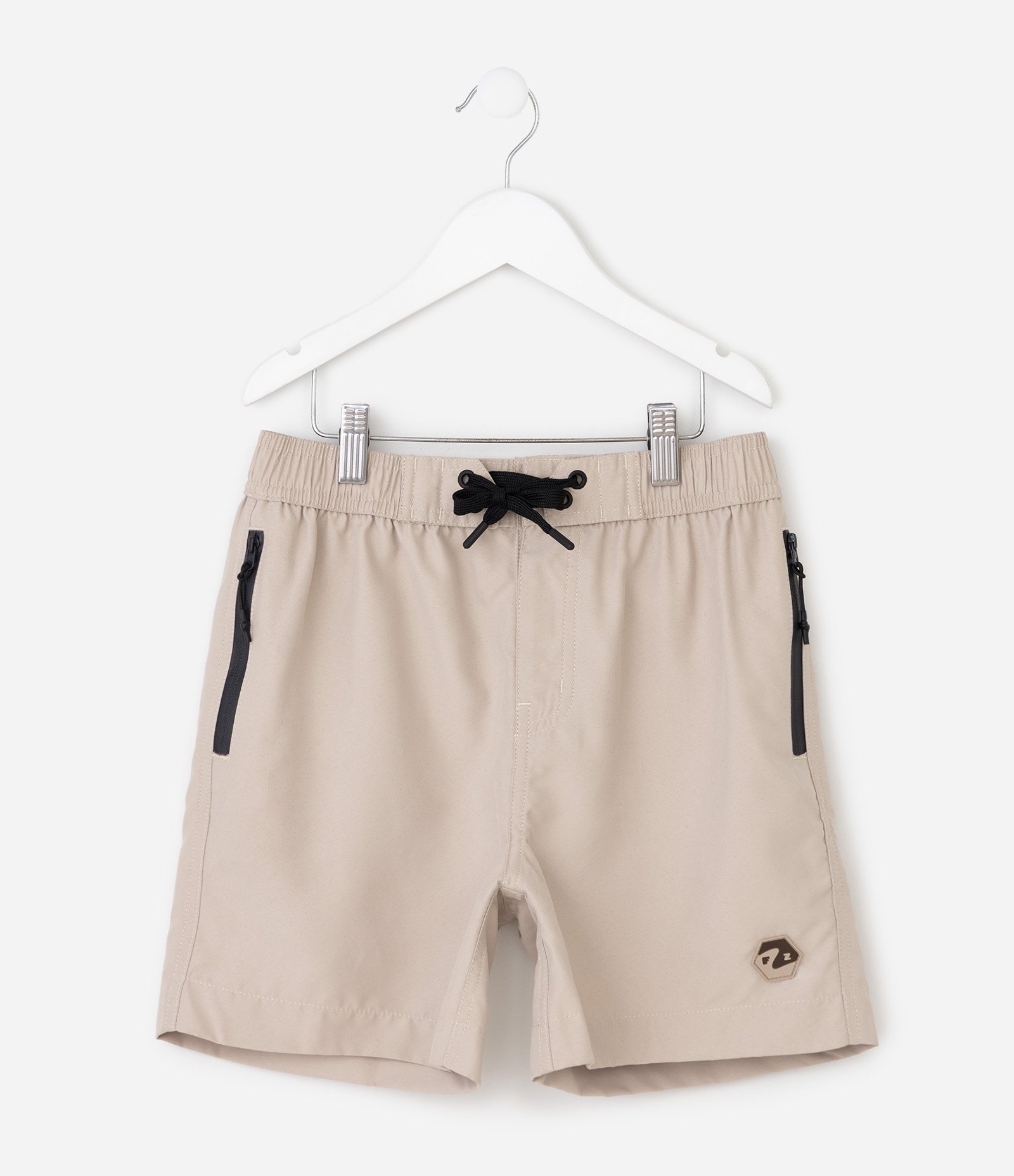 Bermuda Infantil com Bolsos e Zíper – Tam 5 a 16 Anos Bege Claro 2